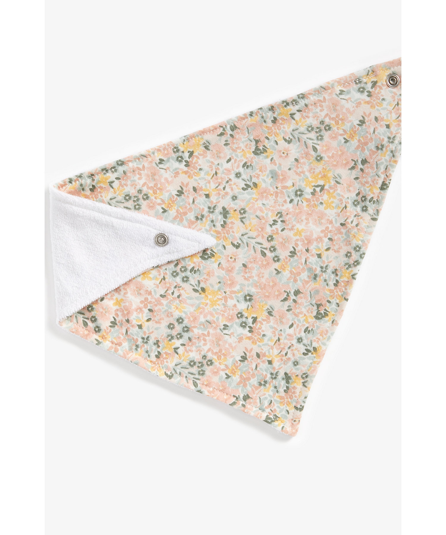 Mothercare | Girls Bibs Spot And Floral Print - Pack Of 3 - Multicolor 4