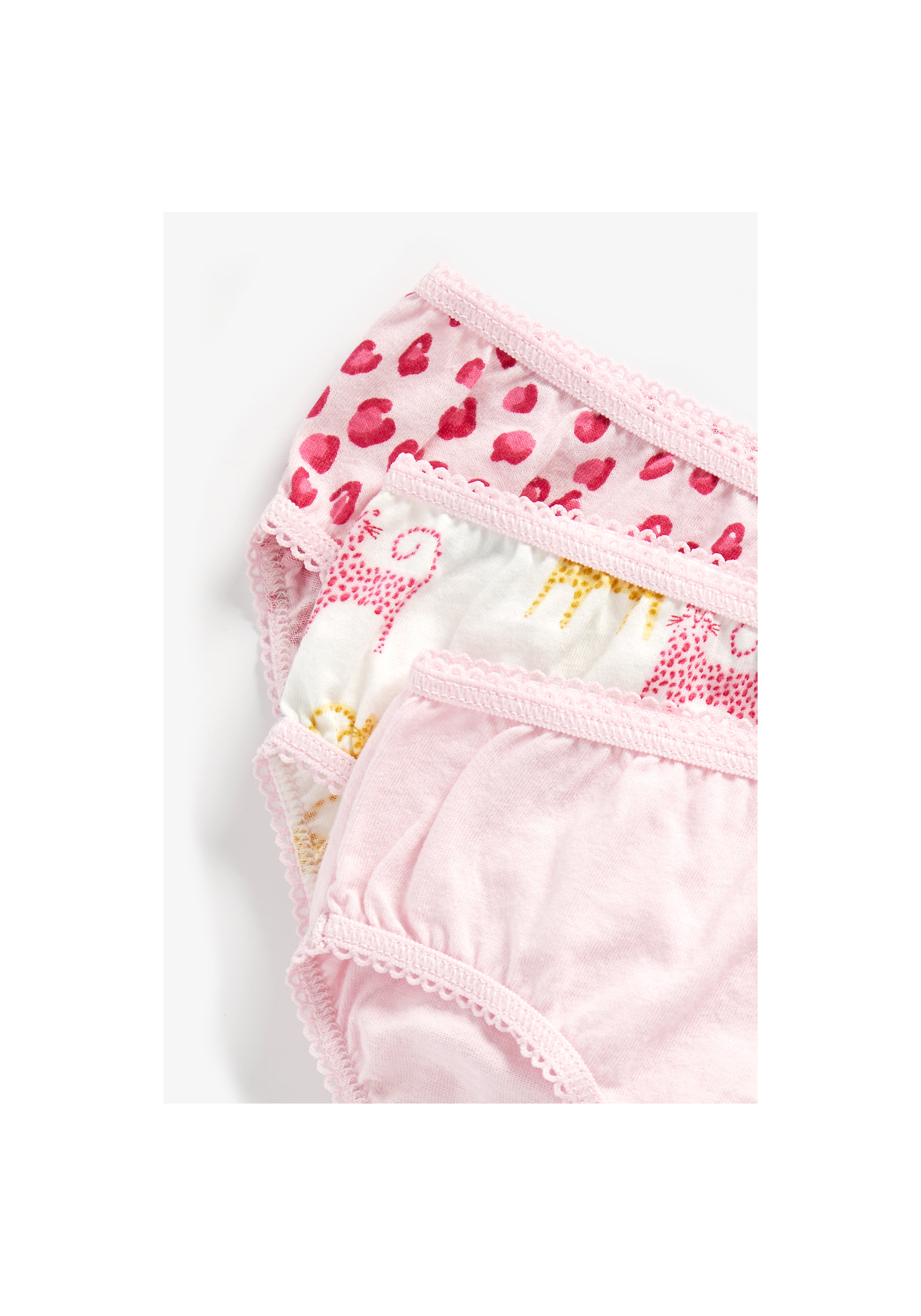 Mothercare Girls 5 Briefs - Pink