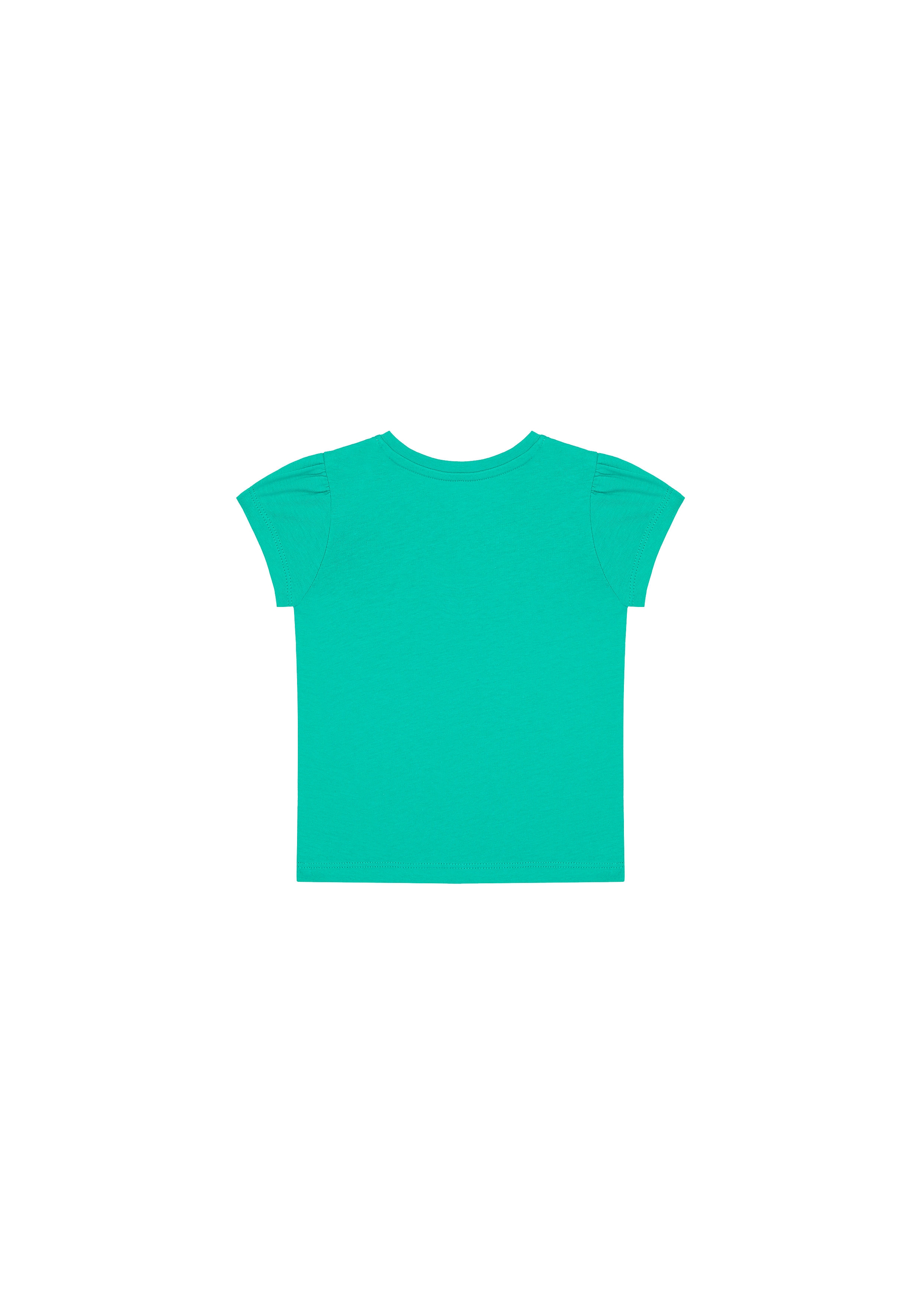Mothercare | Girls Half Sleeves T-Shirt Slogan Print - Green 1