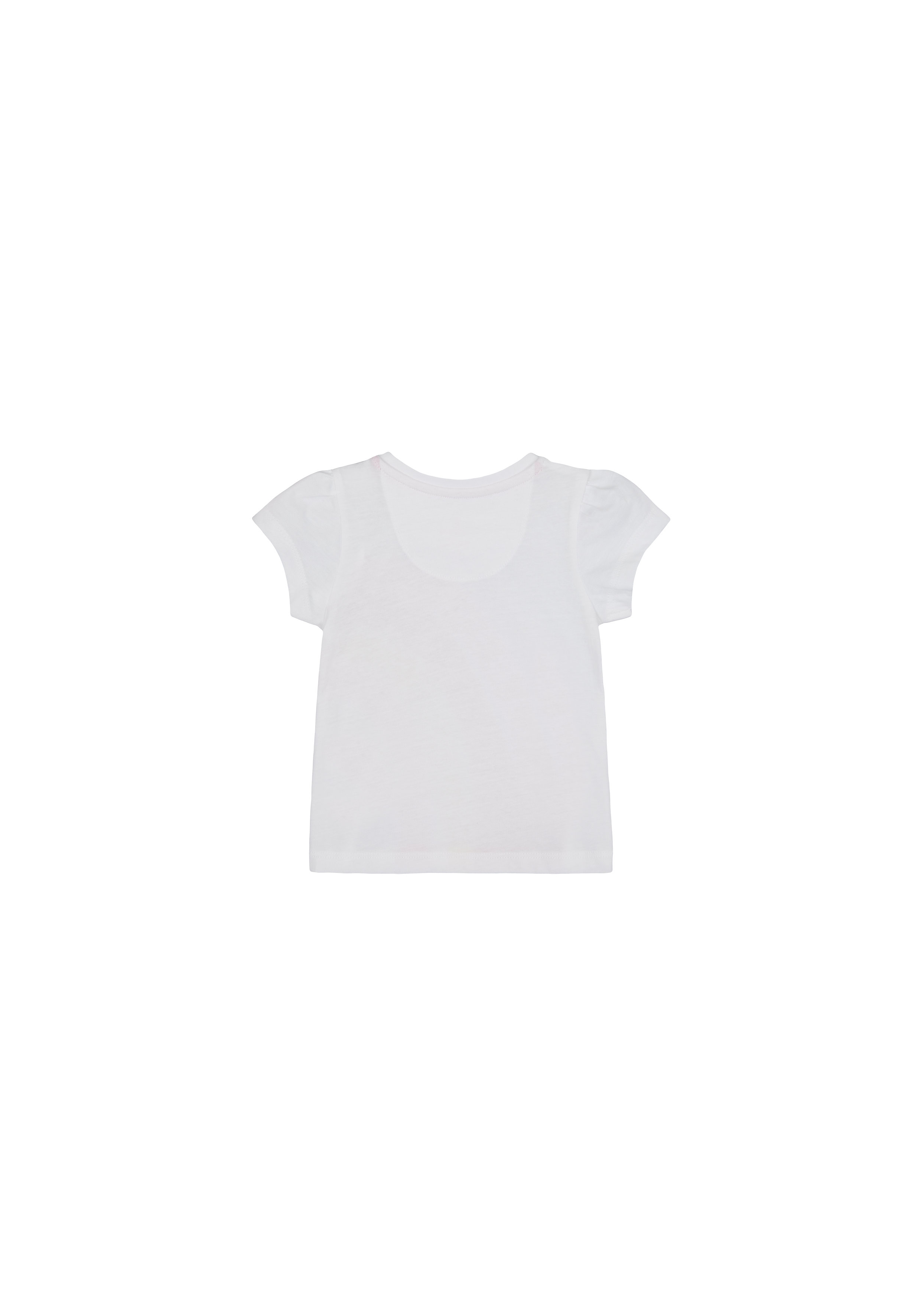 Mothercare | Girls Half Sleeves T-Shirt Rainbow Print - White 1