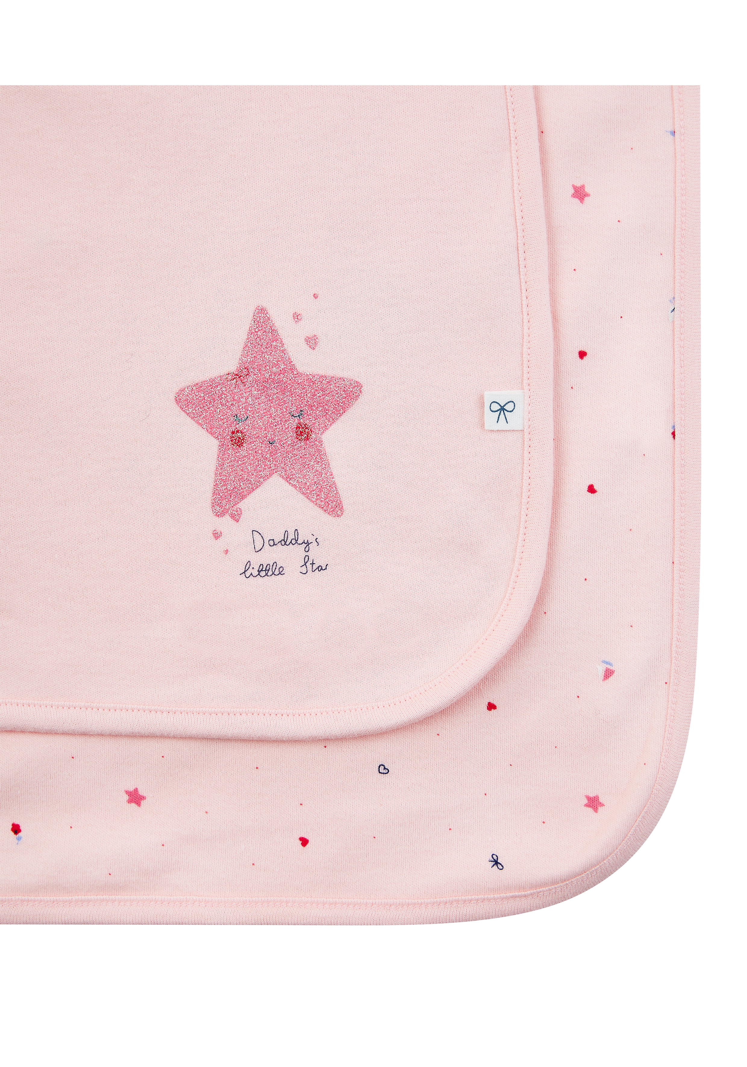 Mothercare | Girls Shawl Sparkle Star Print - Pink 1