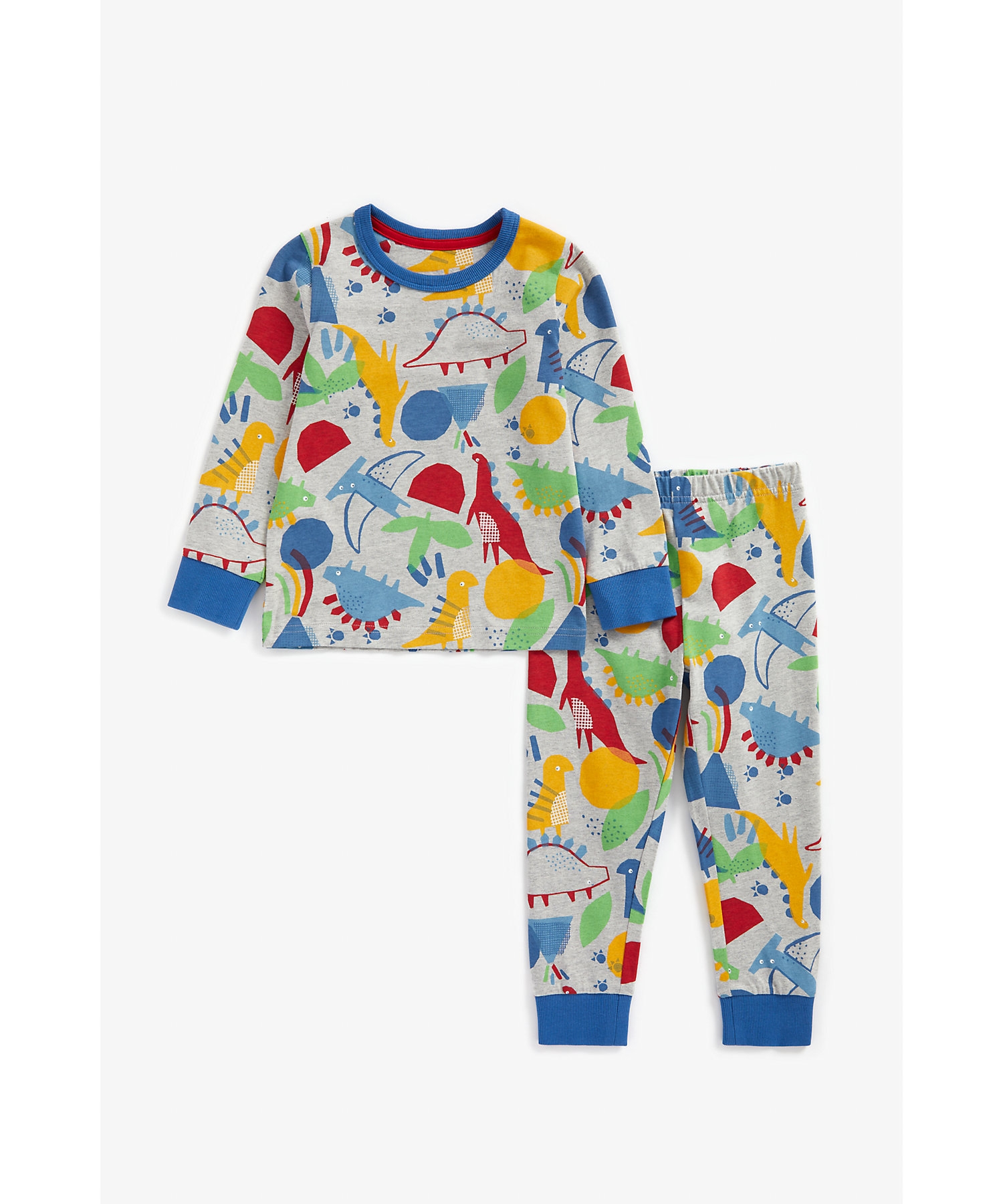 Mothercare | Boys Full Sleeves Pyjama Set Dino Print - Multicolor 0