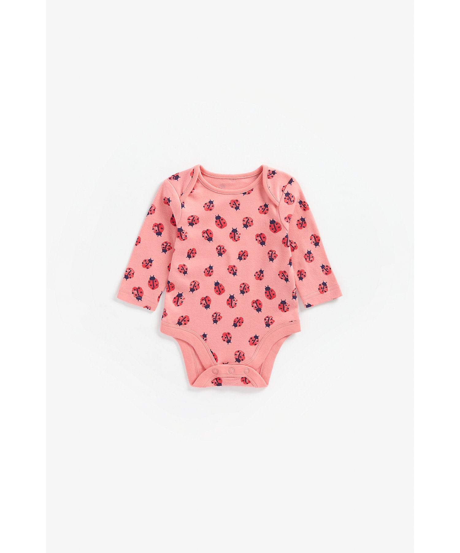 Mothercare | Girls Full Sleeves Bodysuit Bug Print - Pack Of 3 - Multicolor 2