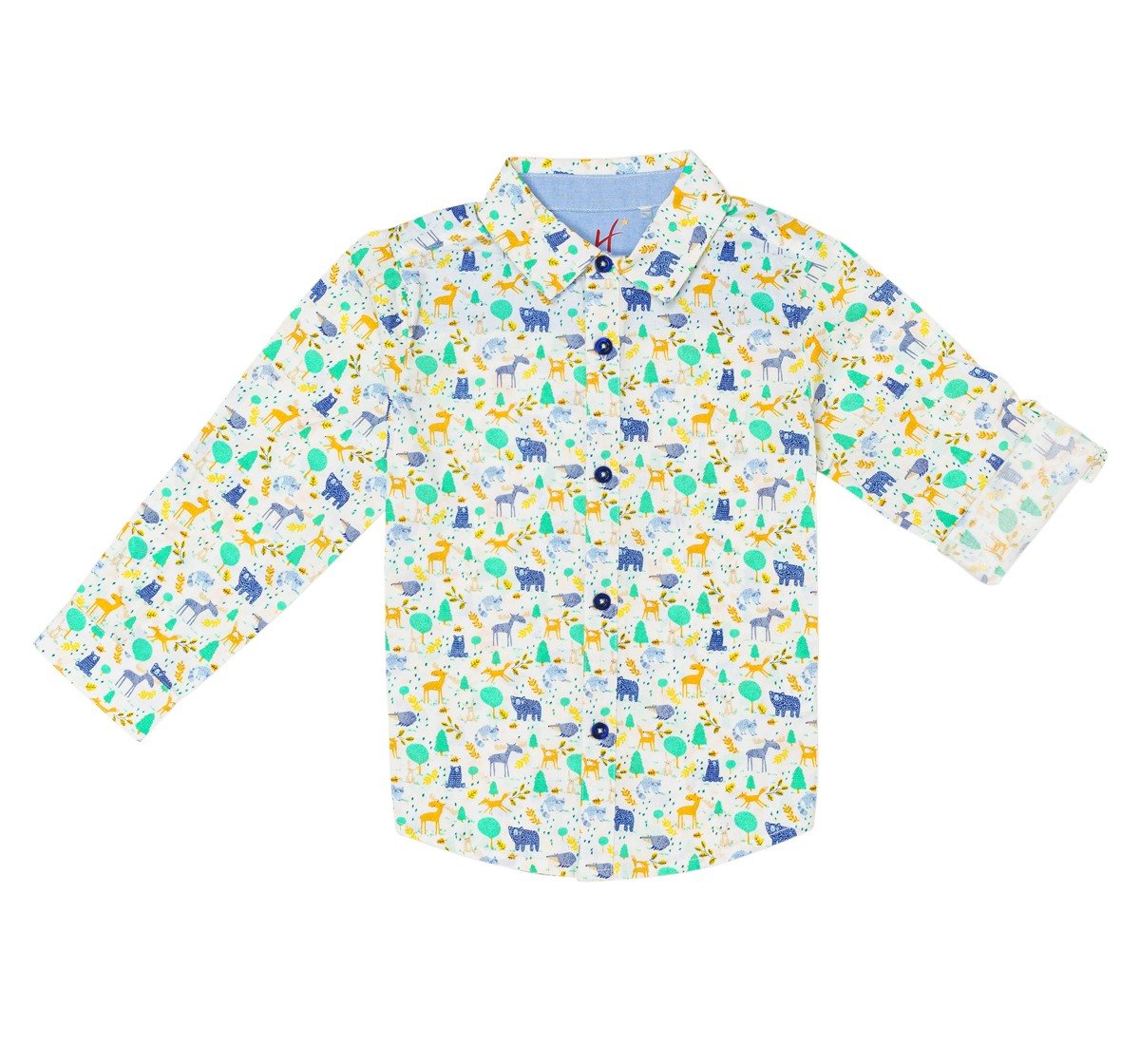 H by Hamleys Boys 100% Cotton Full Sleeves Shirt - Multi