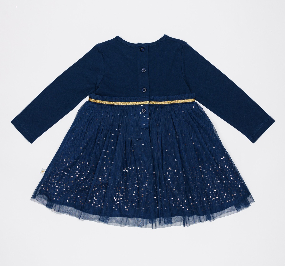 H by Hamleys Girls Full Sleeves Dress - Navy