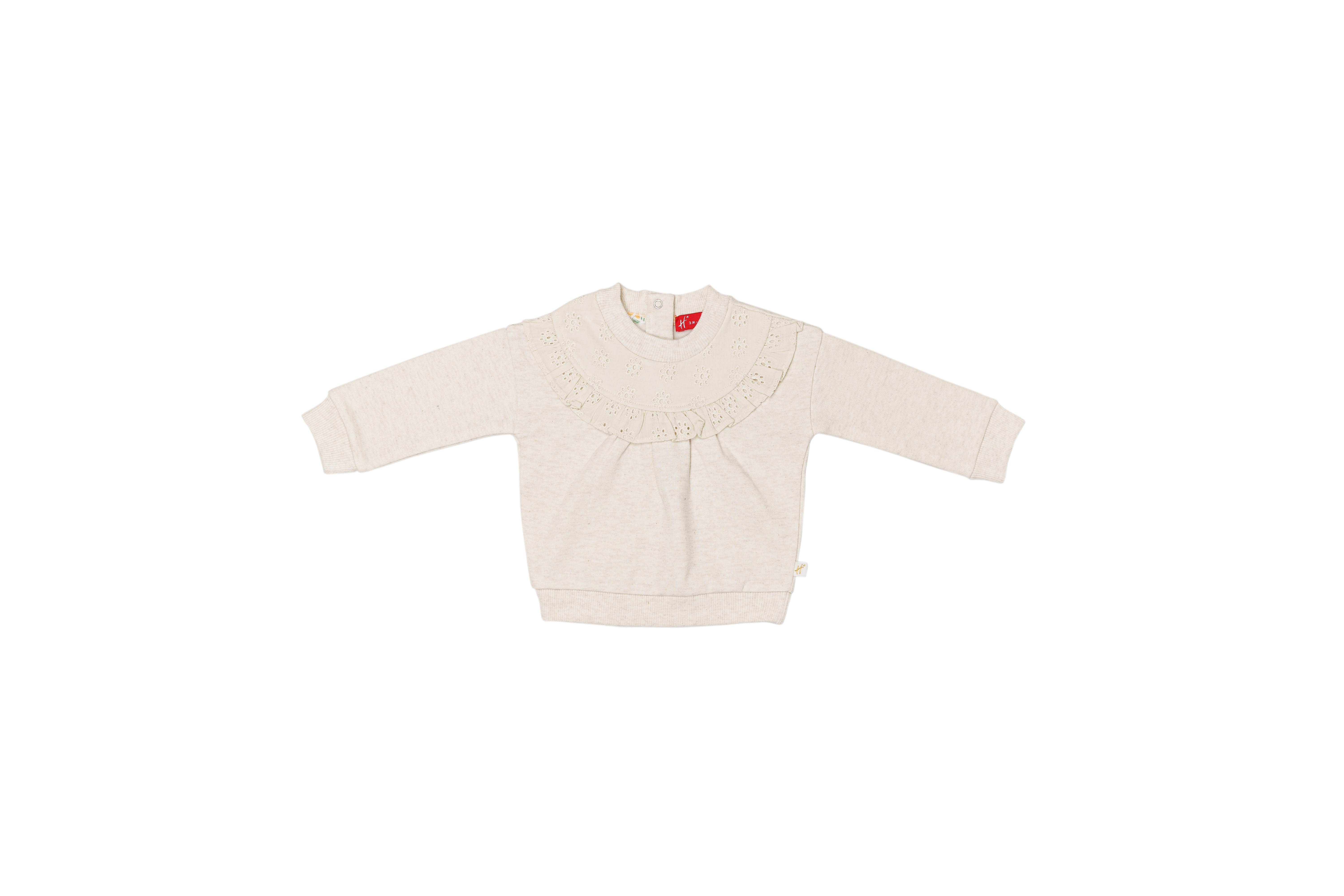 H by Hamleys Girls Full Sleeves Sweatshirt - Cream