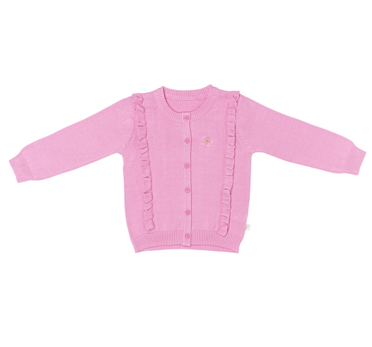 H by Hamleys Girls 100% Cotton Full Sleeves Sweater - Pink