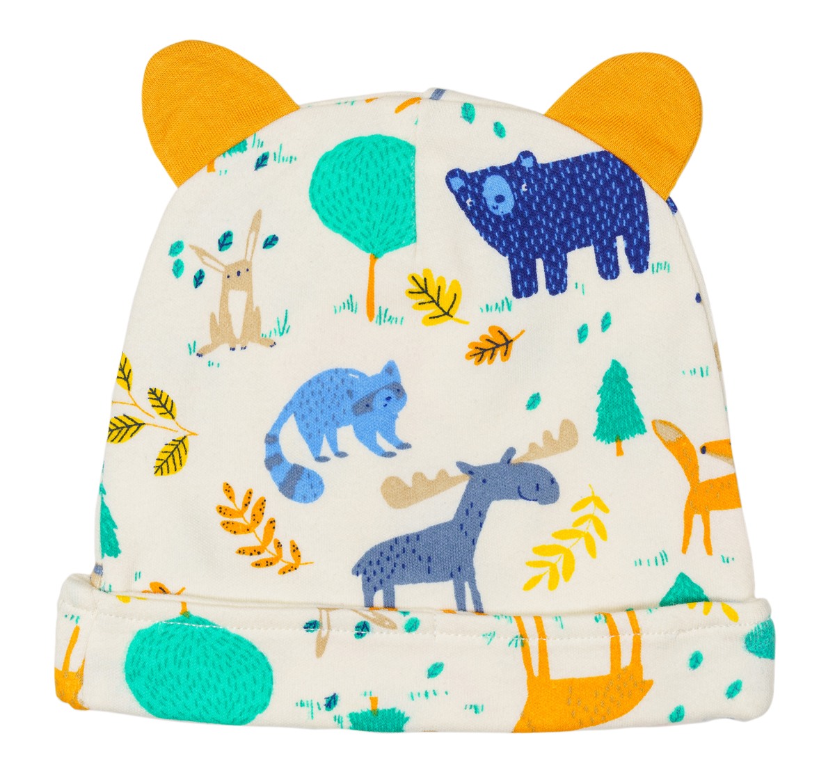 H by Hamleys Boys 100% Cotton 3D Ear Details Hats - Pack of 2 - Multi