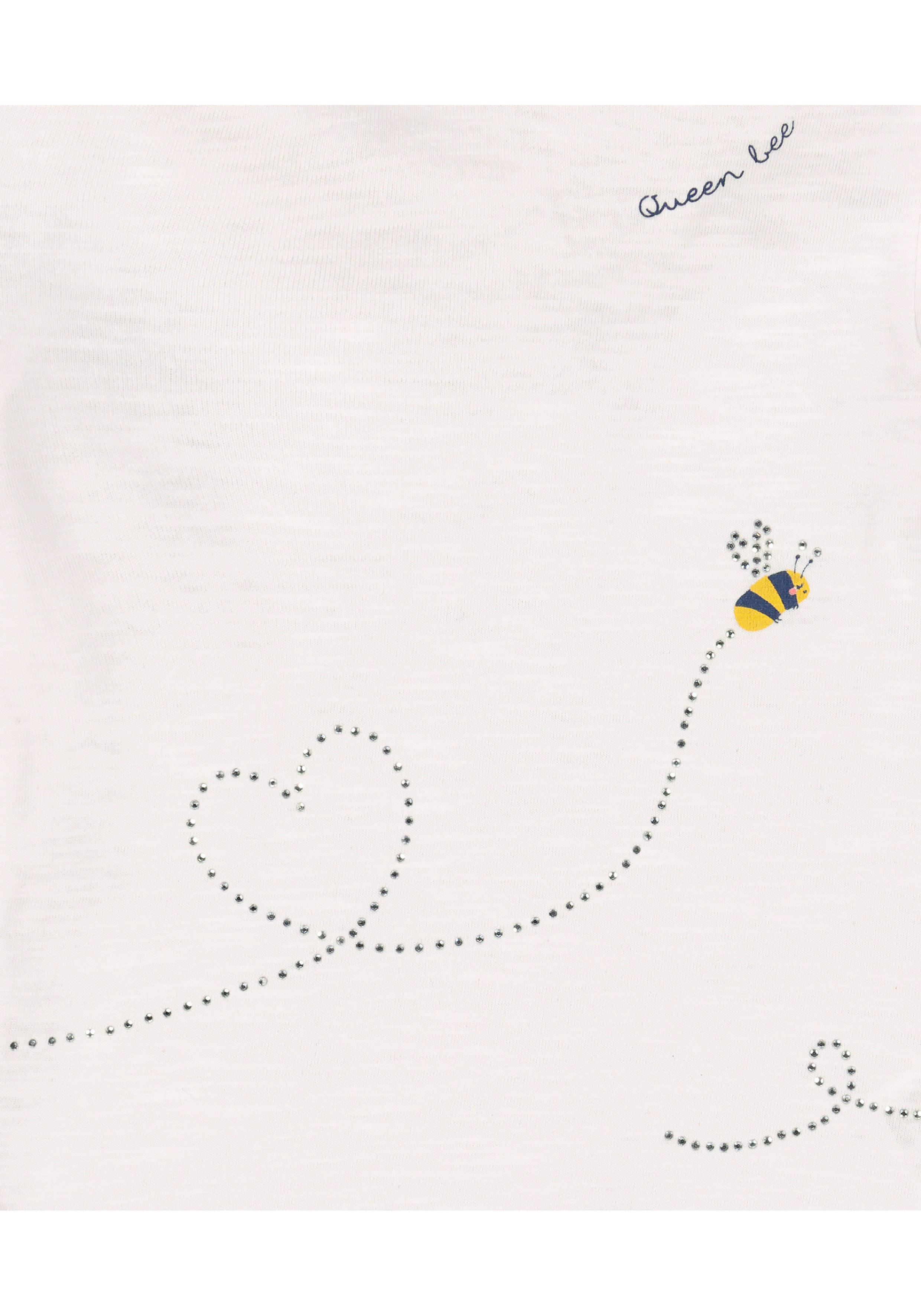 Mothercare | Girls Full Sleeves T-Shirt Sparkly Bee Print - White 3