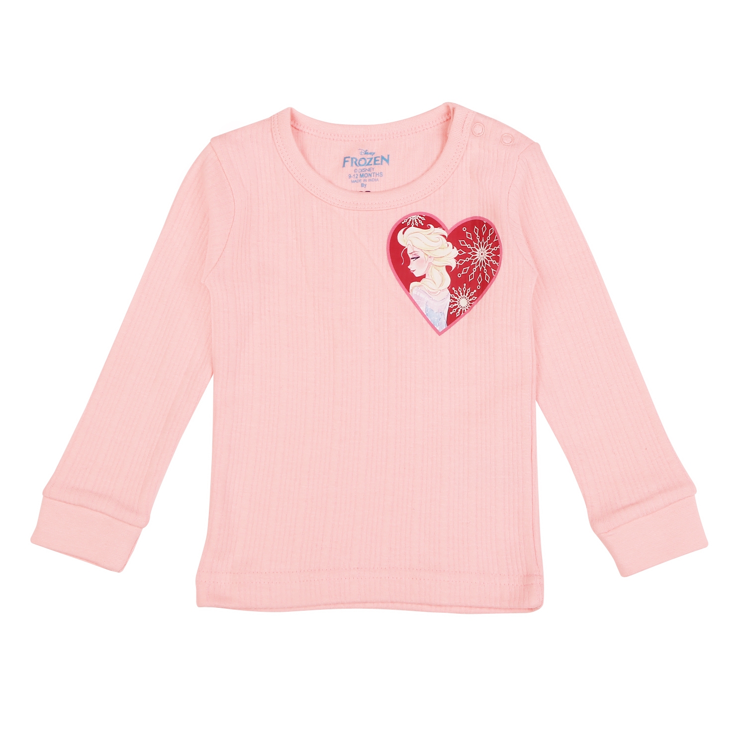 Mothercare | Girls Full Sleeves Frozen Thermal Vest-Pink 0