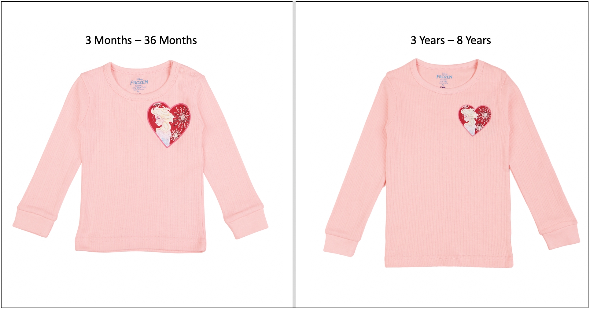 Mothercare | Girls Full Sleeves Frozen Thermal Vest-Pink 4