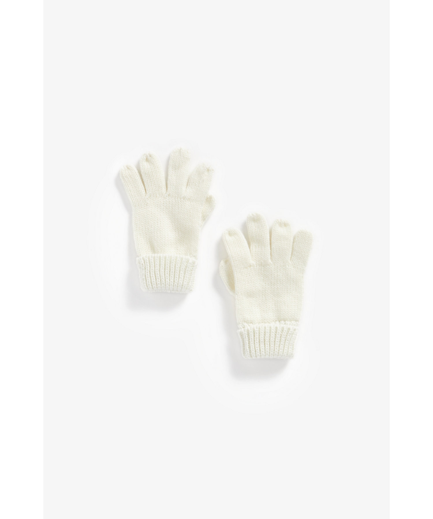 Mothercare | Girls Shimmer Gloves - Cream 0
