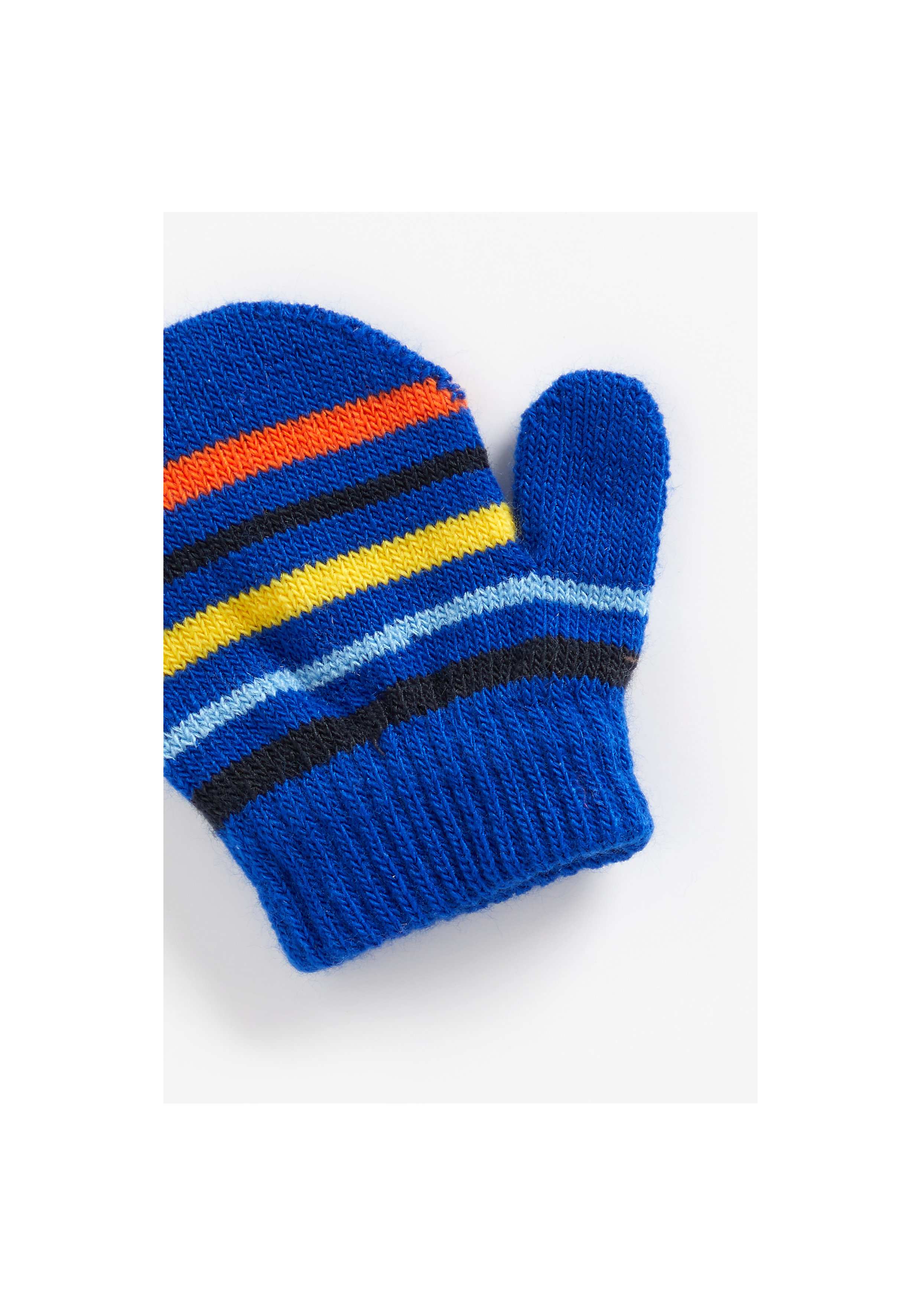 Boys Mitts Striped - Blue