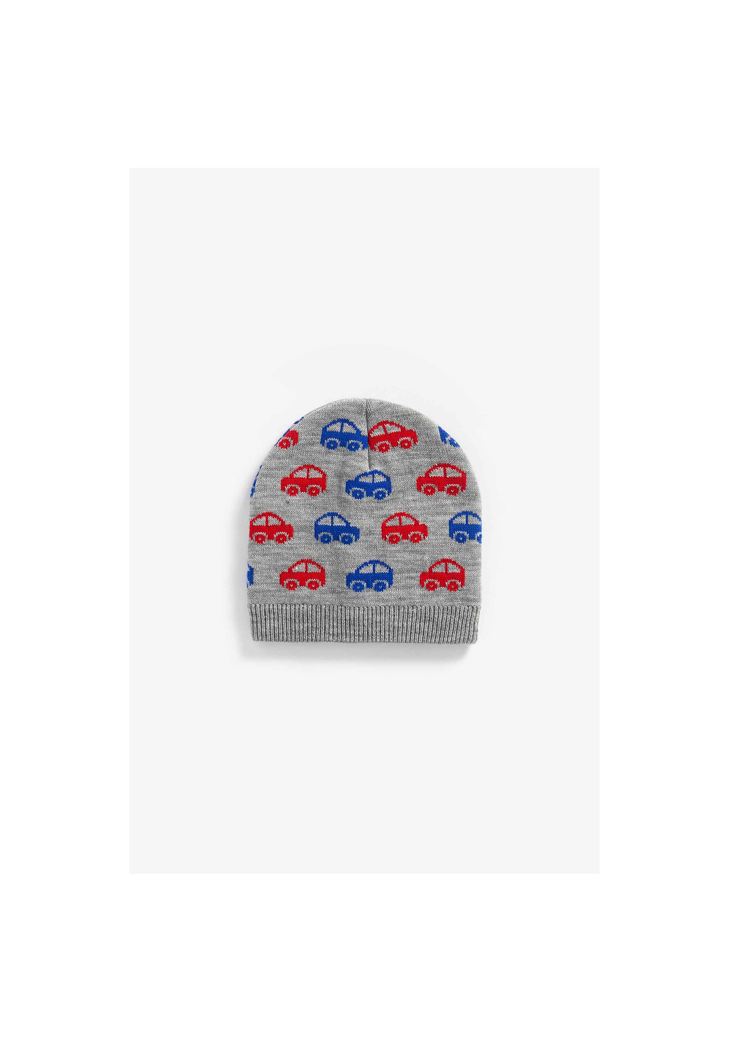 Boys Beanie Car Design - Grey