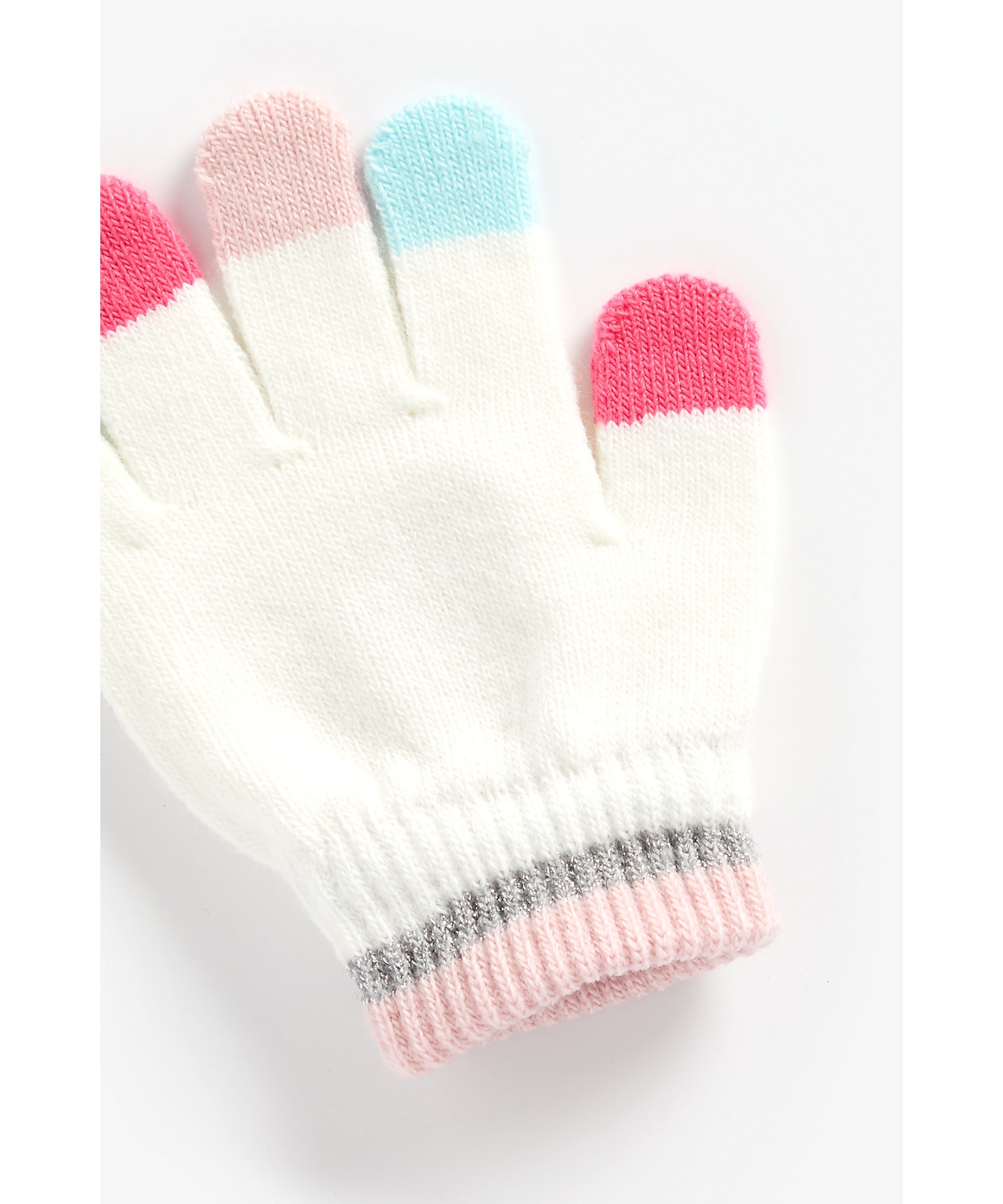 Mothercare | Girls Gloves Heart Print - Grey 3