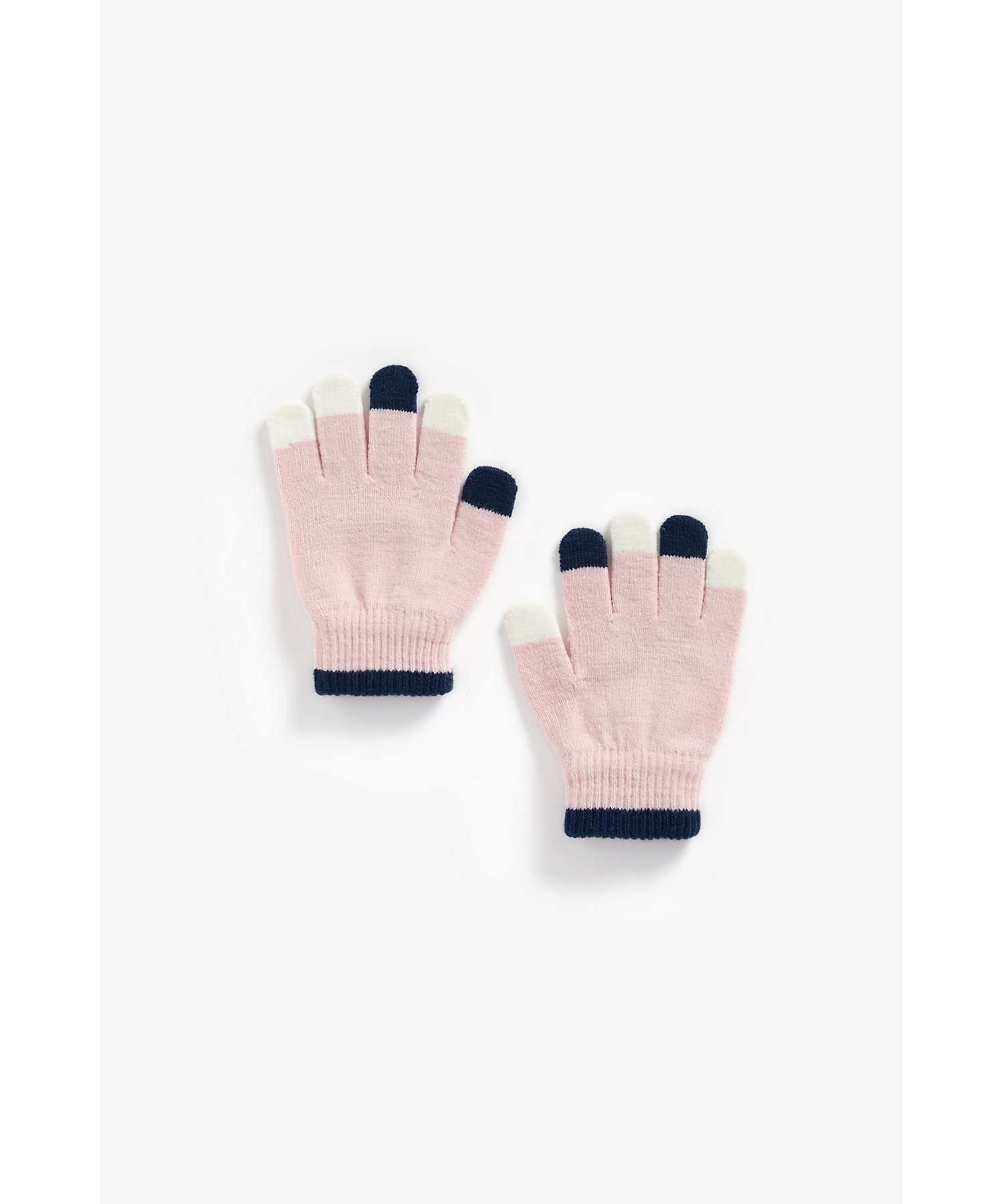 Mothercare | Girls Gloves Cat Print - Pink 1