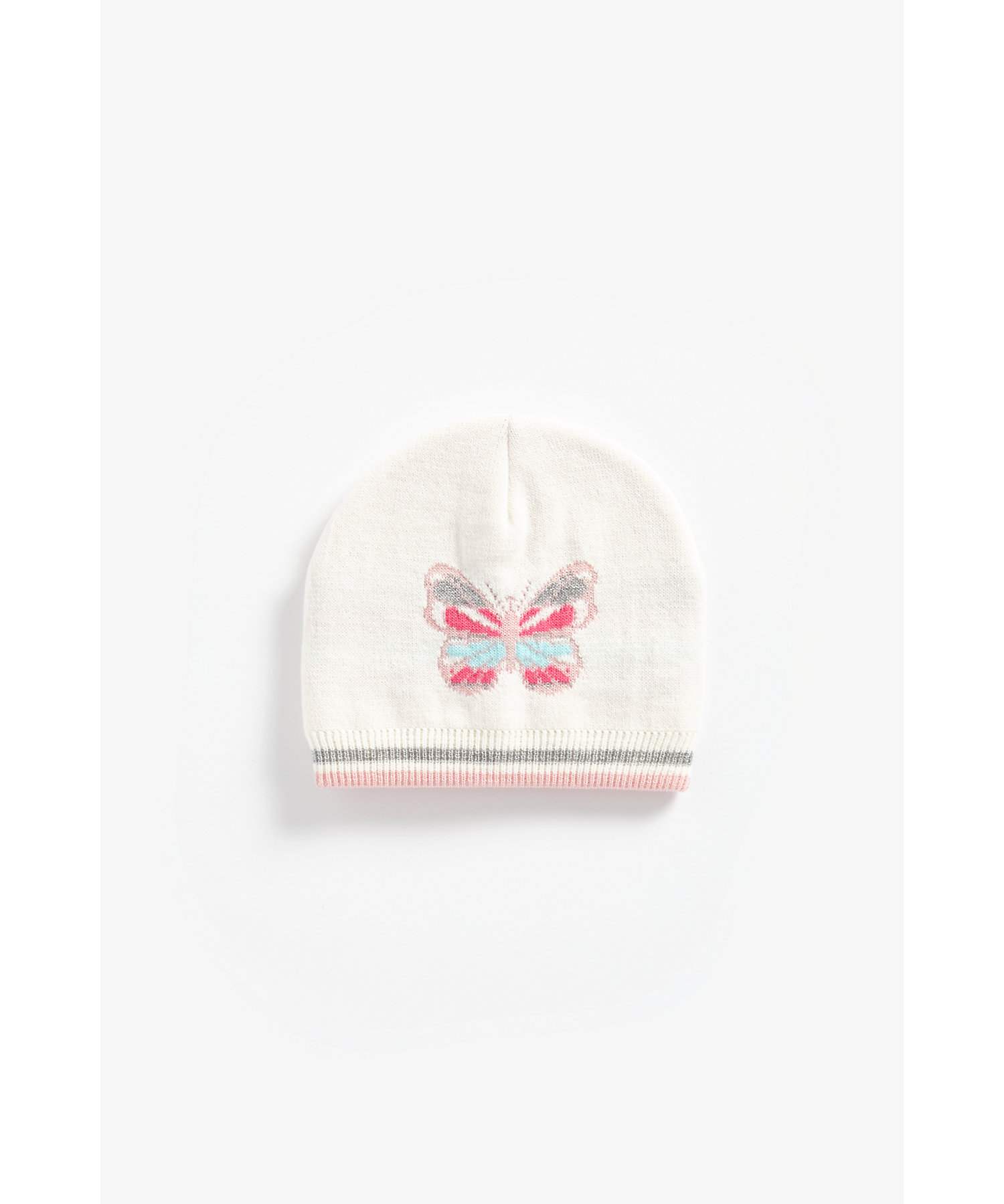 Girls Beanie Heart Design - Grey