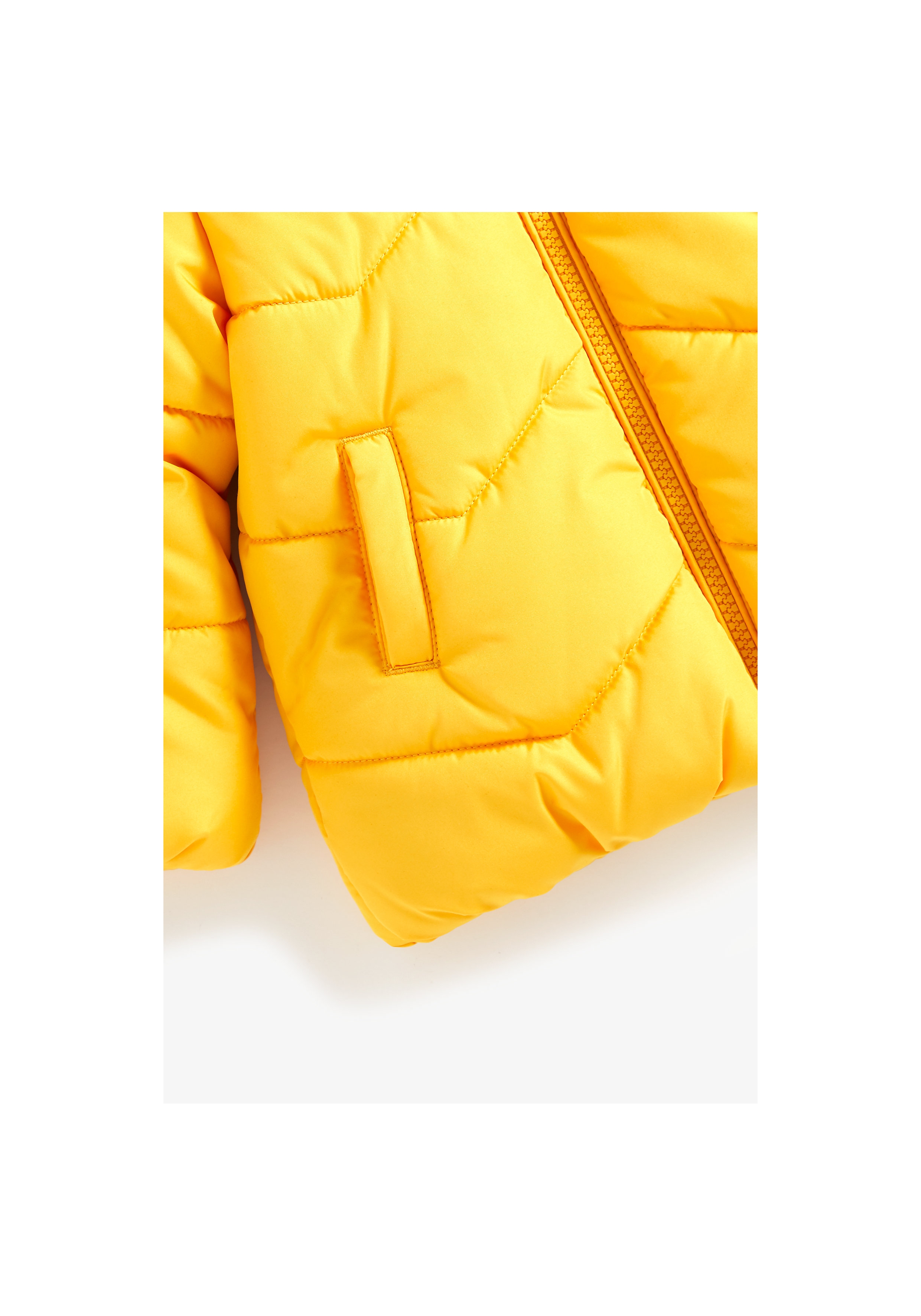 Mothercare | Boys Full Sleeves Fleece Lined Quilted Jacket - Yellow 3