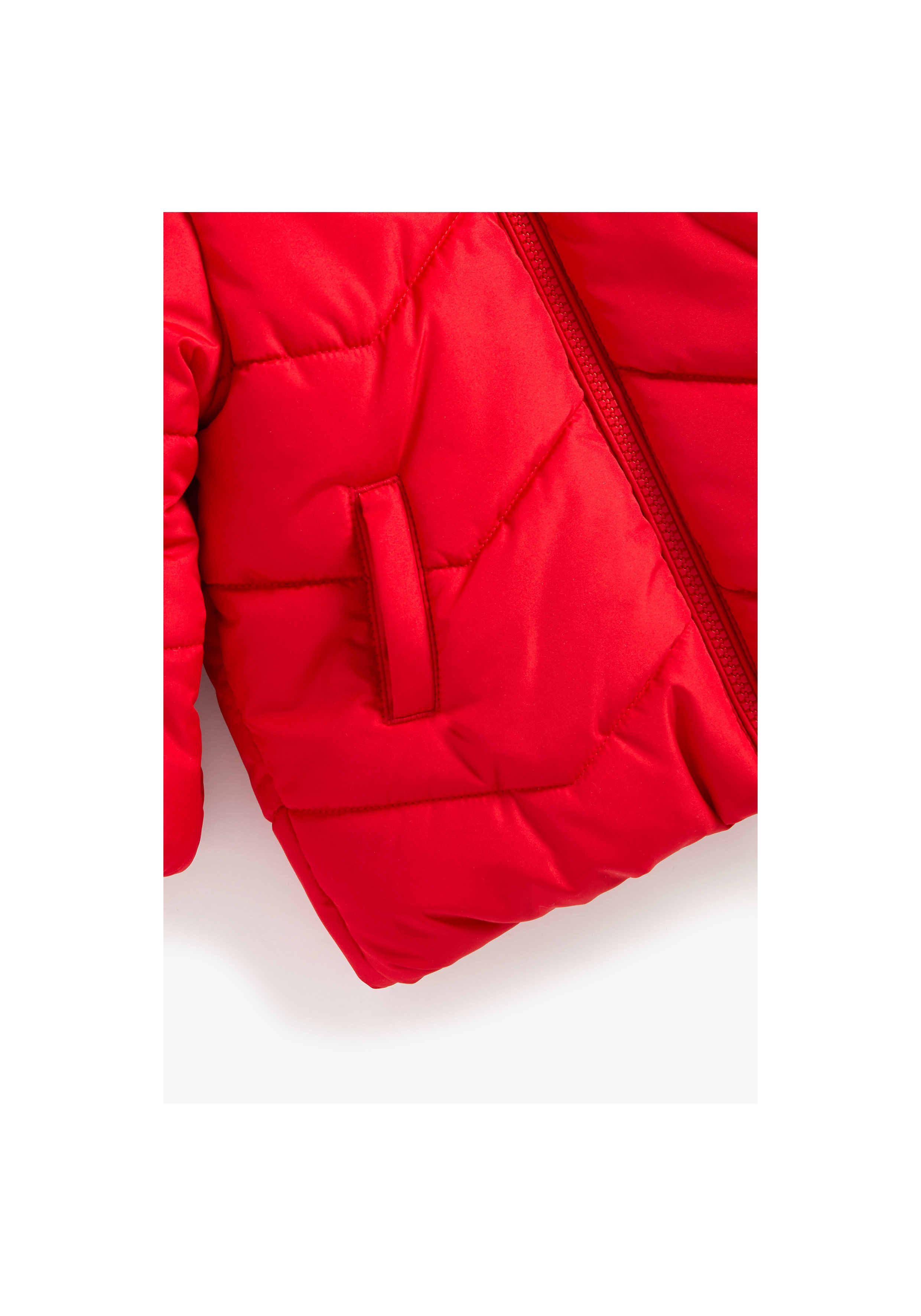 Mothercare | Boys Full Sleeves Fleece Lined Quilted Jacket Hooded - Red 3