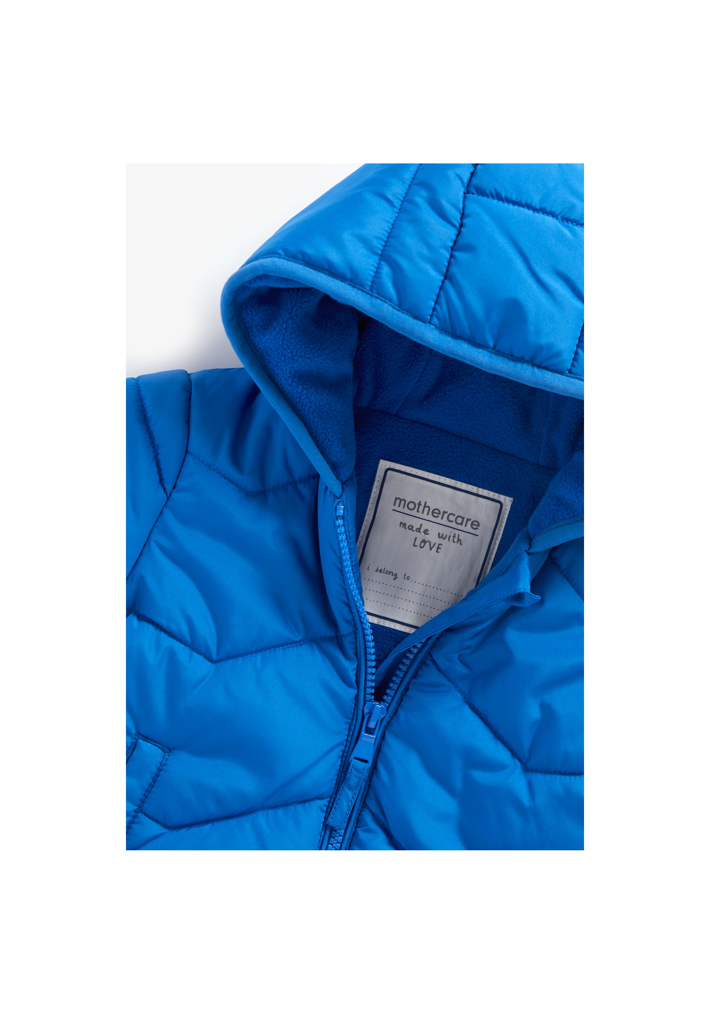Mothercare | Boys Full Sleeves Fleece Lined Jacket Hooded - Blue 2