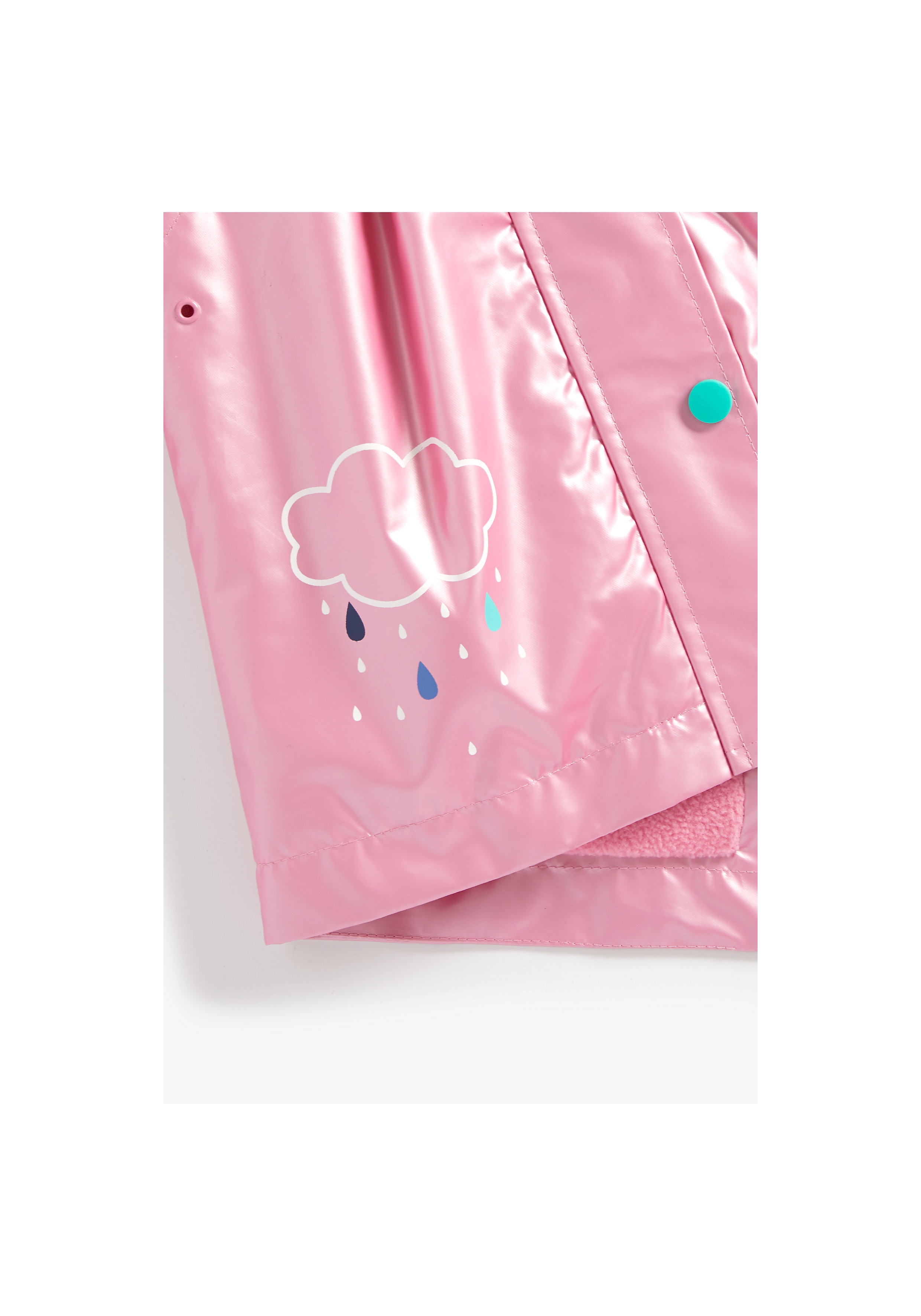 Mothercare | Girls Full Sleeves Rubberized Coat Jersey Lined - Pink 3