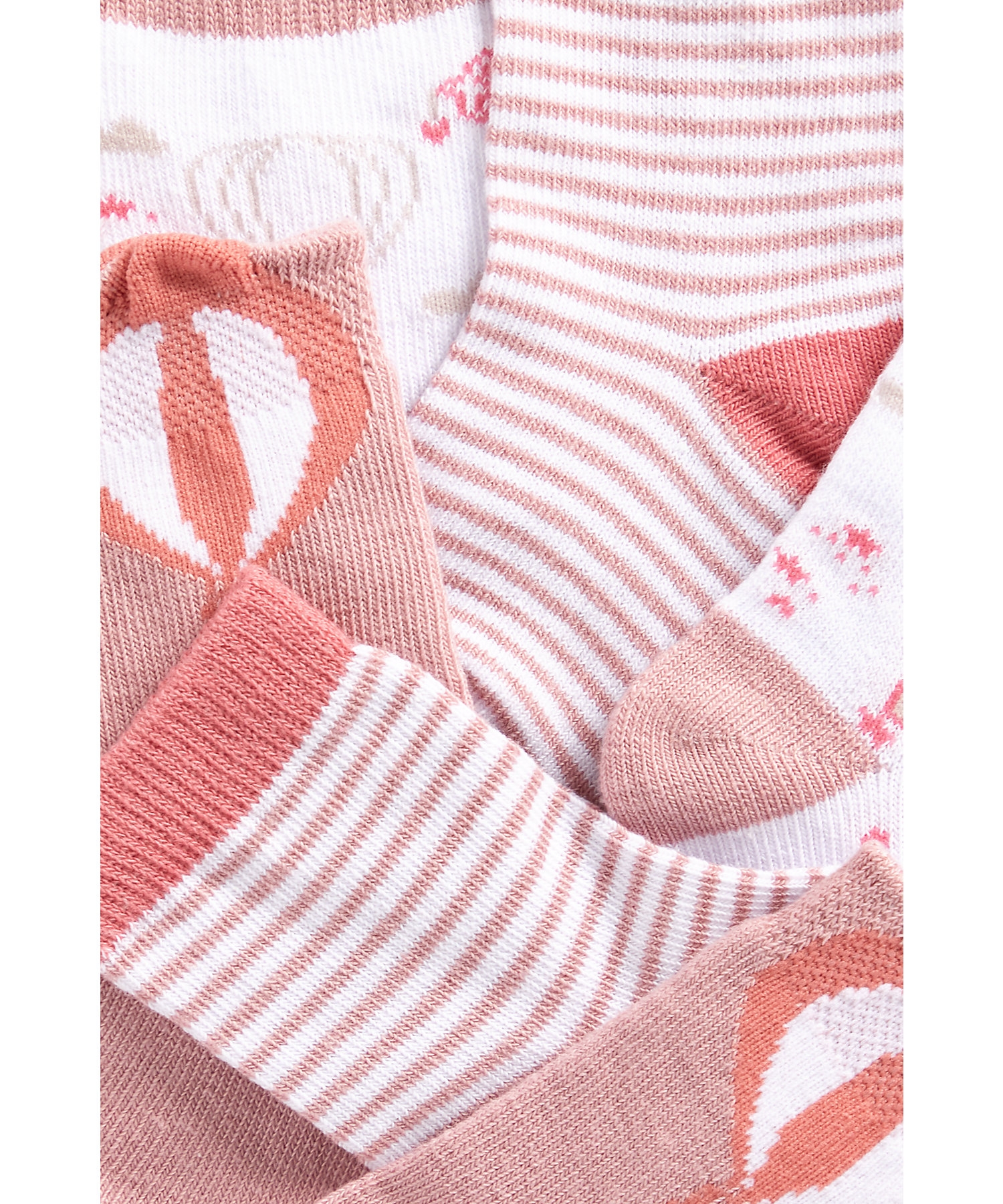 Mothercare | Girls Socks Hot Air Balloon Design - Pack Of 3 - Pink 2