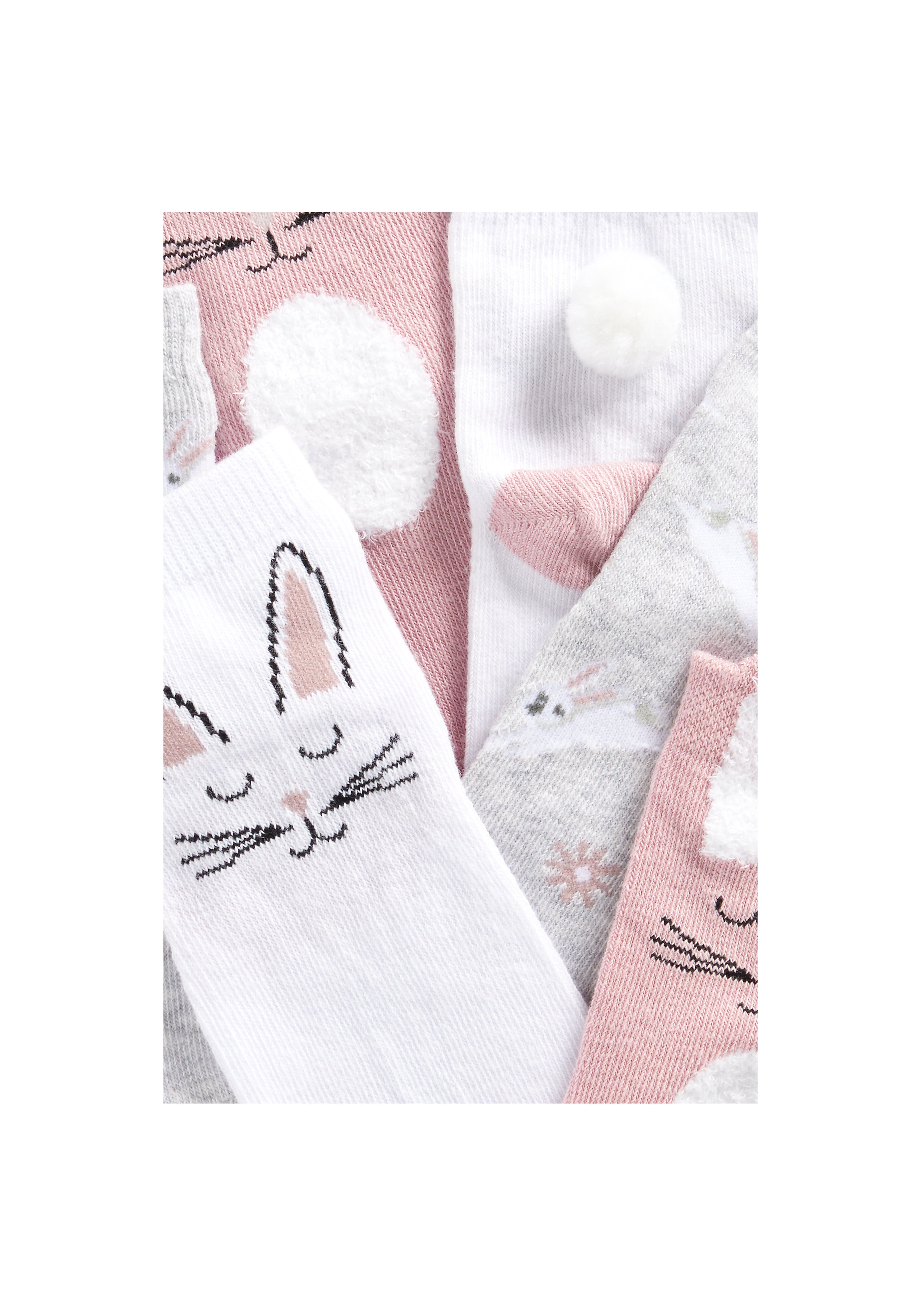 Mothercare | Girls Socks Bunny Design - Pack Of 3 - Multicolor 2