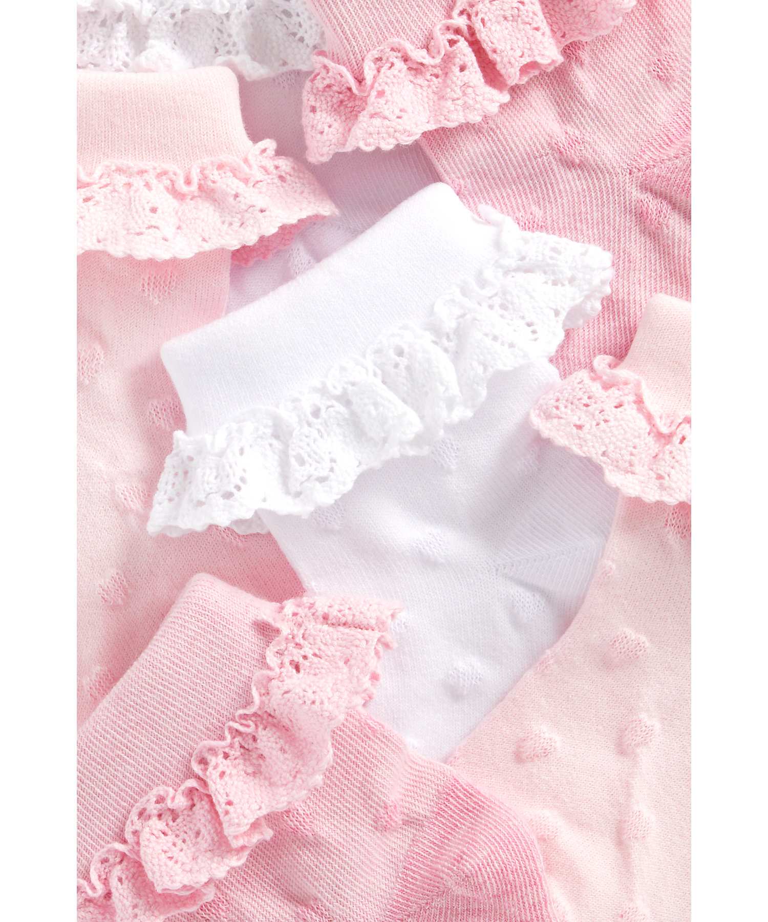 Mothercare | Girls Socks Frill Details - Pack Of 3 - Pink 2