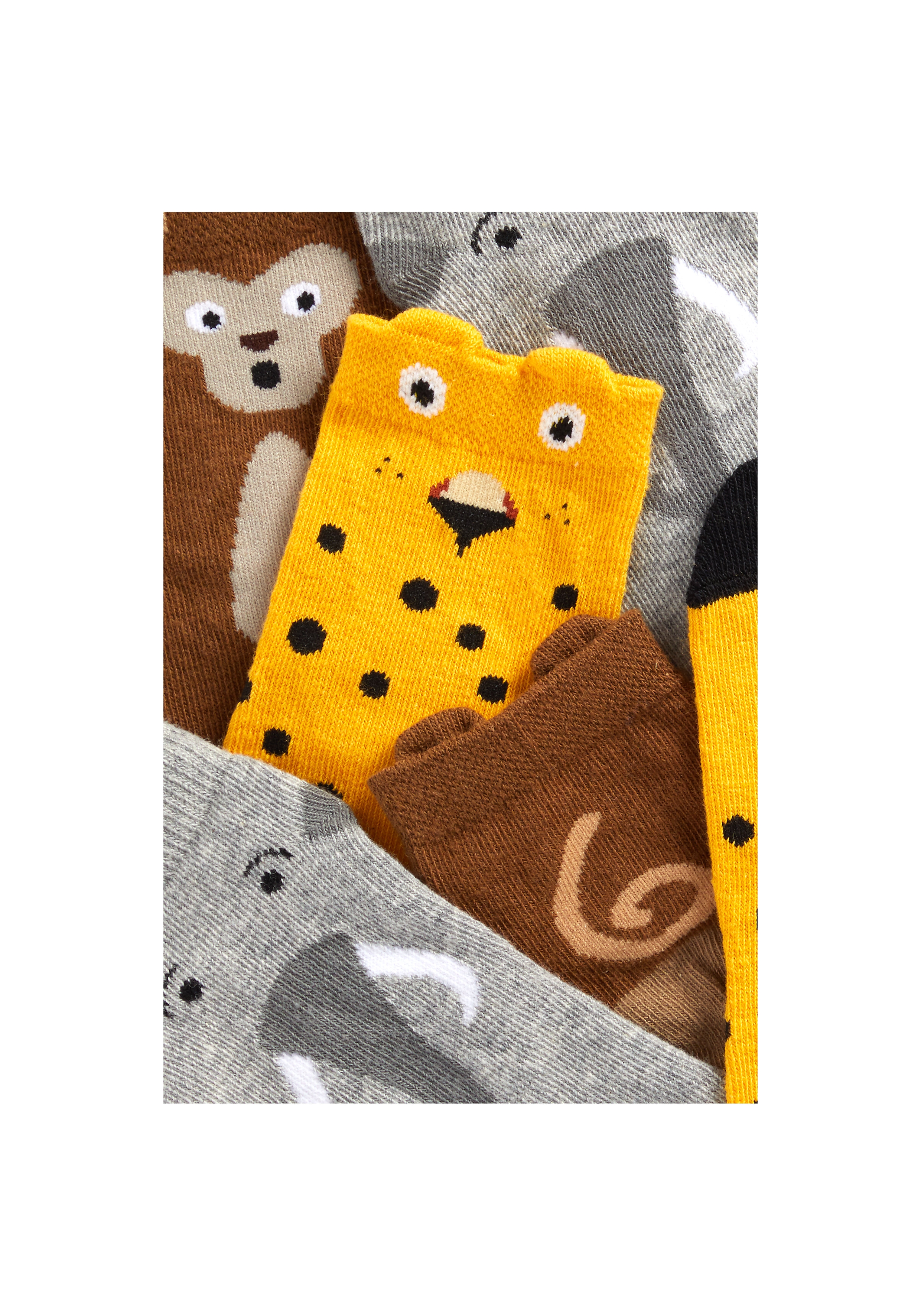 Mothercare | Boys Socks 3D Animal Details - Pack Of 3 - Multicolor 2
