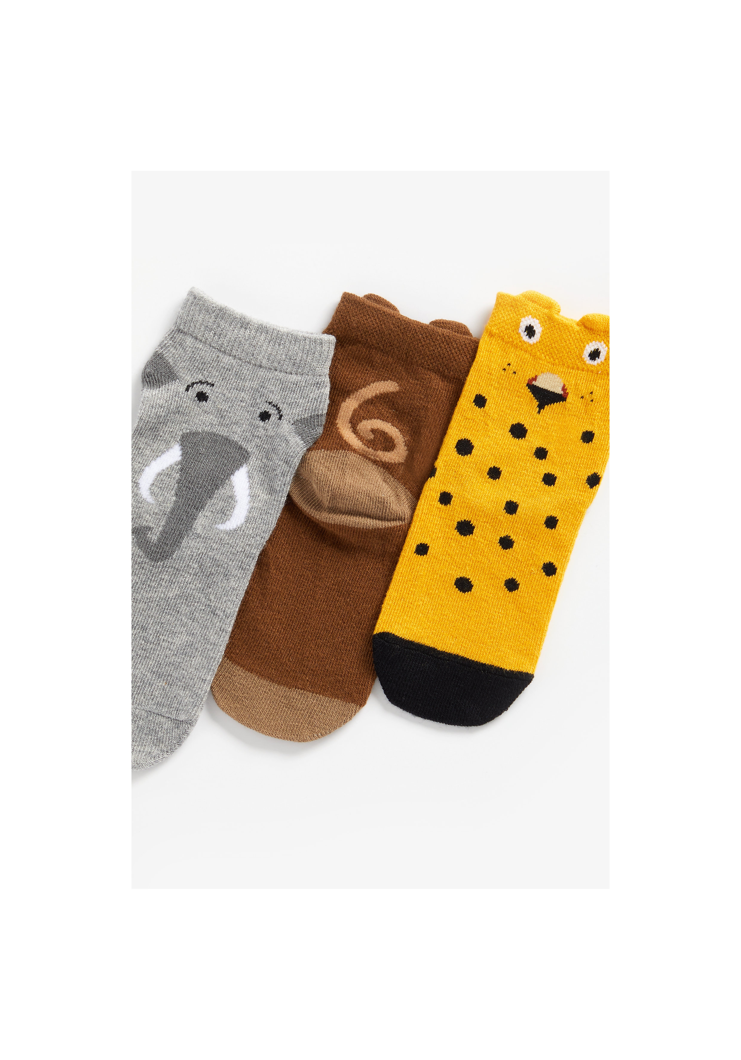Mothercare | Boys Socks 3D Animal Details - Pack Of 3 - Multicolor 1