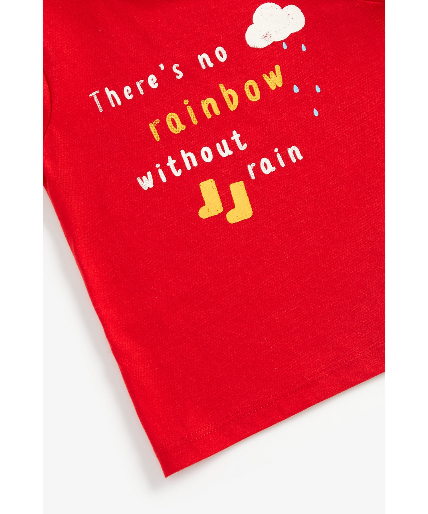 Mothercare | Girls Full Sleeves T-Shirt Slogan Print - Red 3