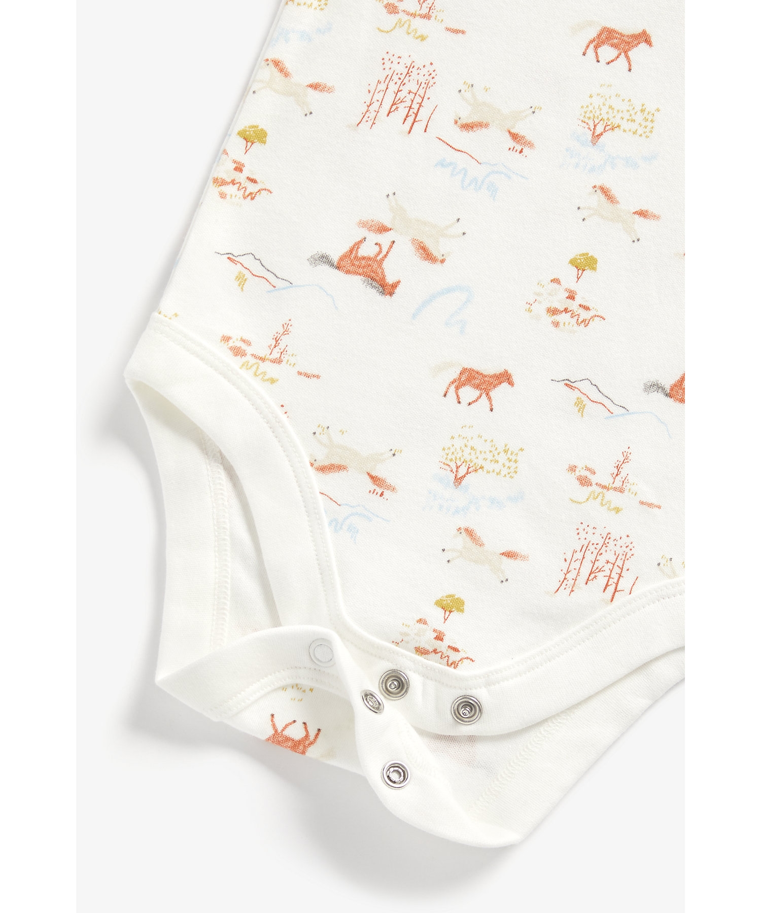 Mothercare | Boys Full Sleeves Bodysuit Horse Print - Pack Of 5 - Multicolor 8