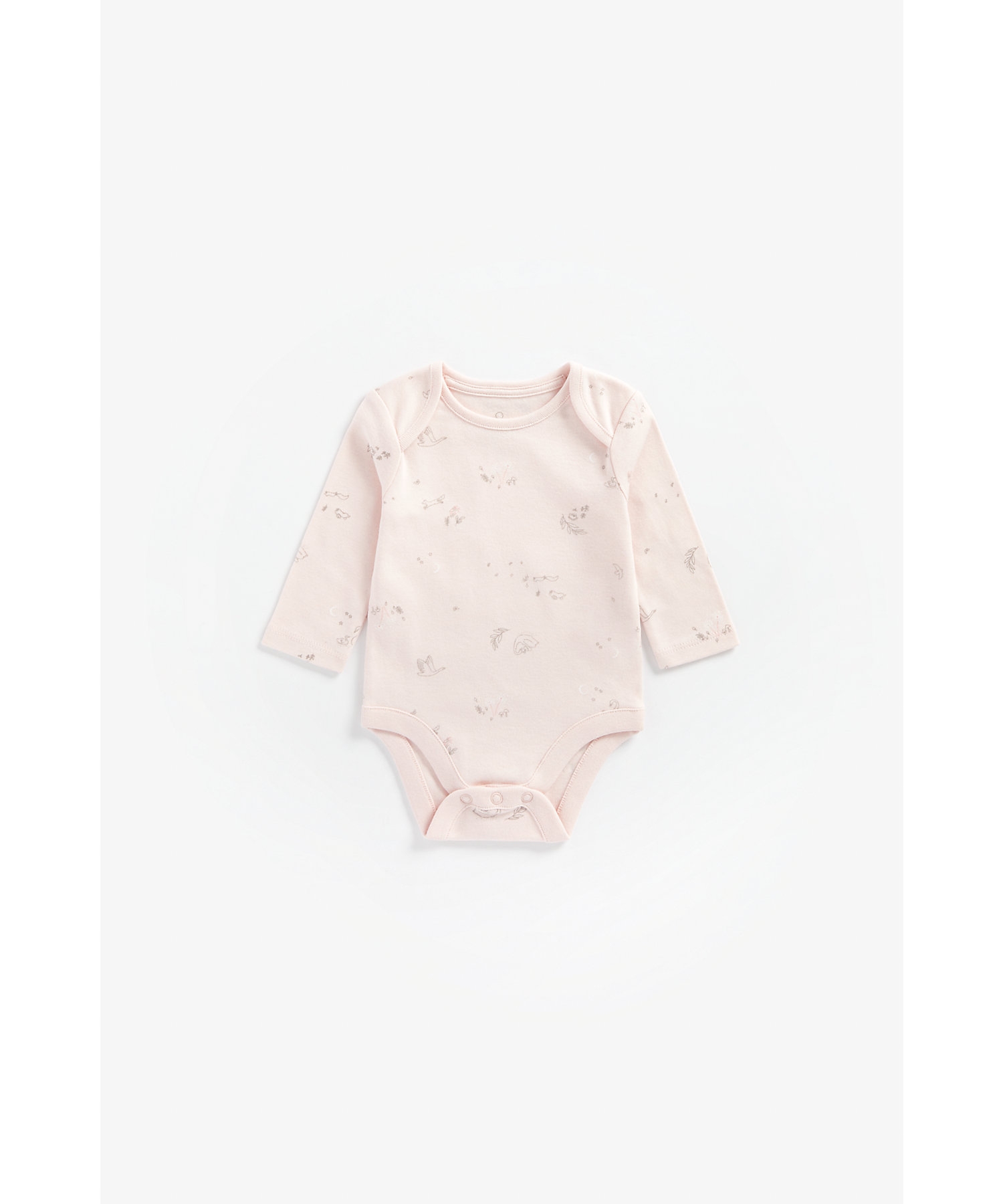 Mothercare | Girls Full Sleeves Bodysuit Swan Patchwork And Embroidery - Pack Of 2 - Pink 3