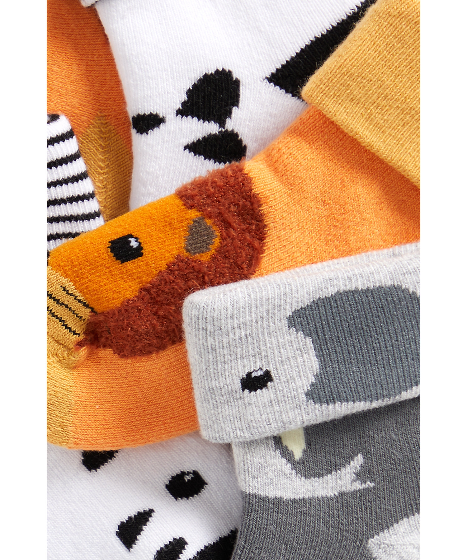 Mothercare | Boys Turn-Over-Top Socks Animal Design - Pack Of 3 - Multicolor 2
