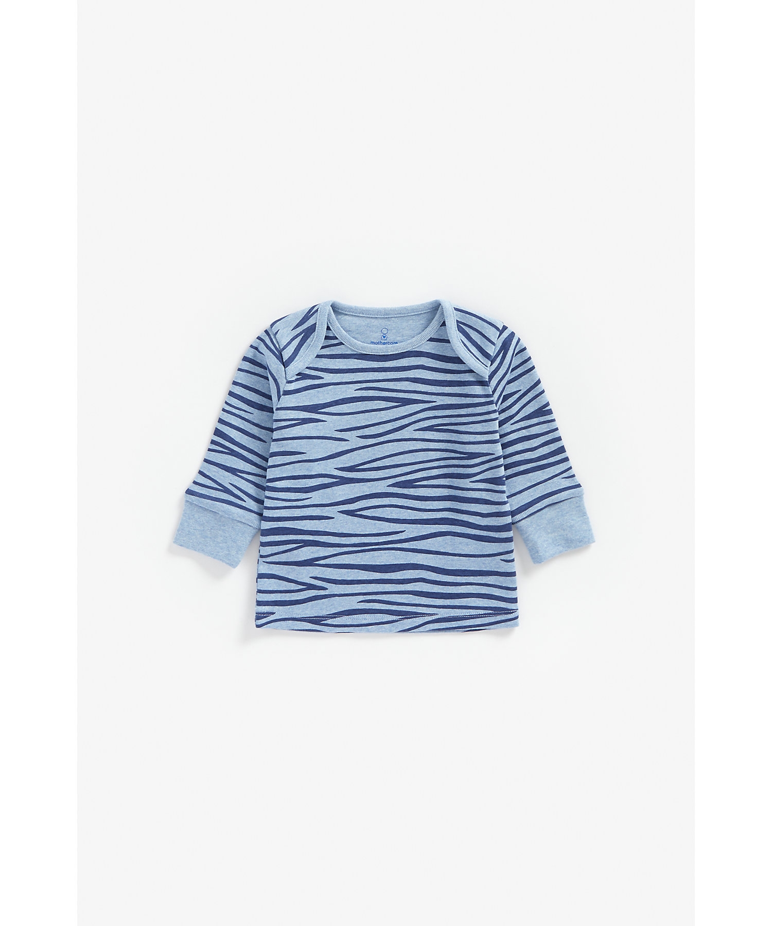 Mothercare | Boys Full Sleeves Pyjama Set Animal Print - Pack Of 2 - Blue 2