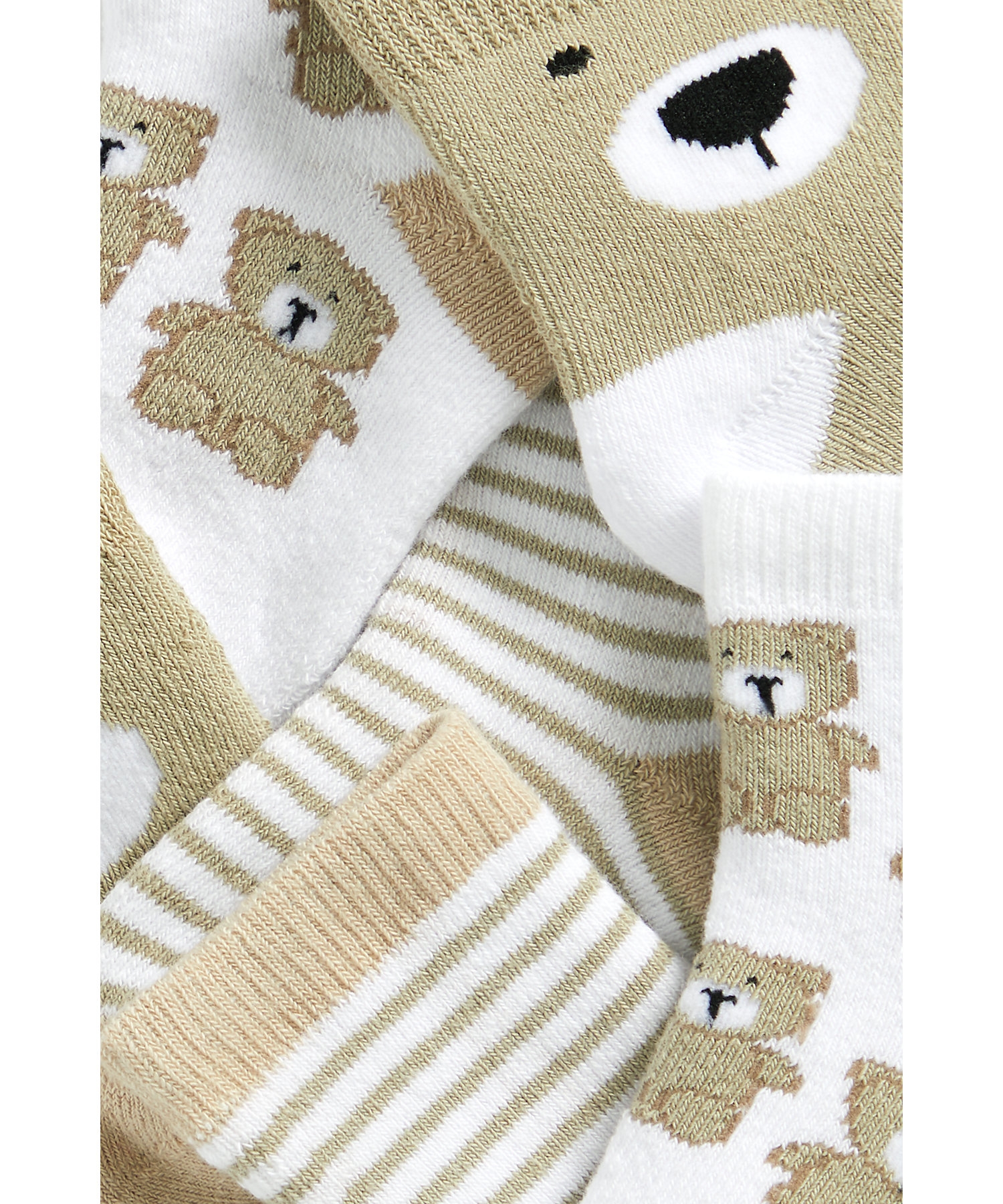 Mothercare | Boys Socks Bear Design - Pack Of 3 - Beige 2