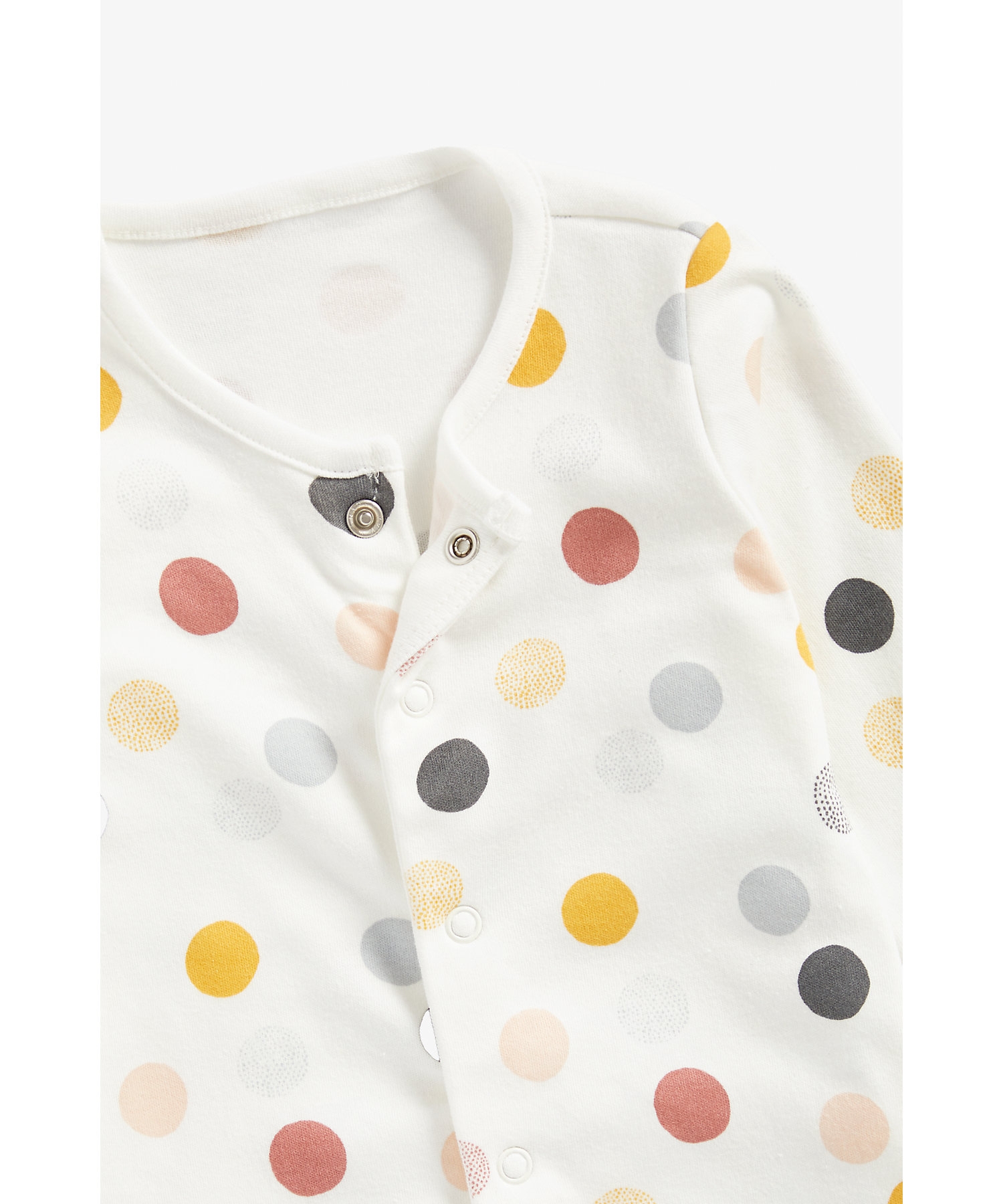 Mothercare | Unisex Full Sleeves Sleepsuits -Pack of 3-Multicolor 5