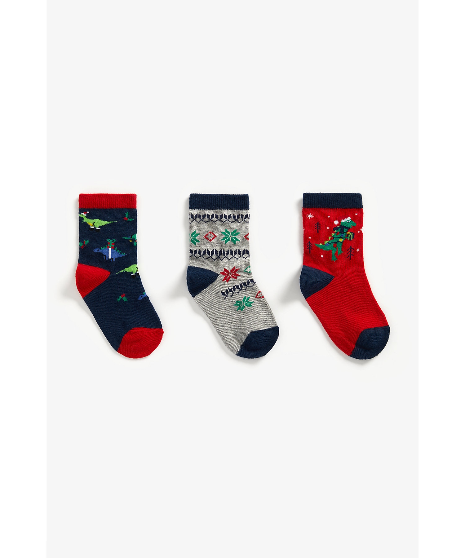 Mothercare | Boys Socks Dino Design - Pack Of 3 - Multicolor 0