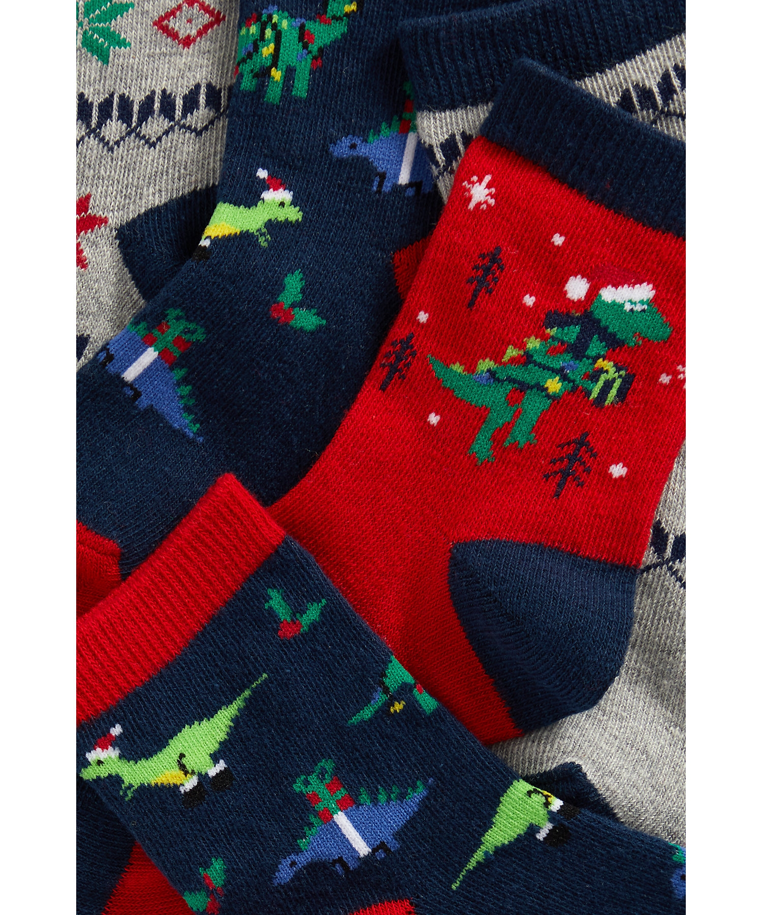Mothercare | Boys Socks Dino Design - Pack Of 3 - Multicolor 2