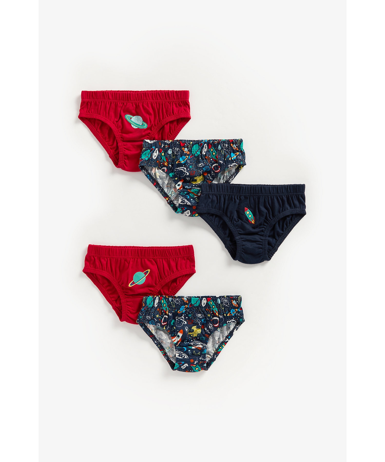 Mothercare | Boys Briefs Space Print - Pack Of 5 - Multicolor 0