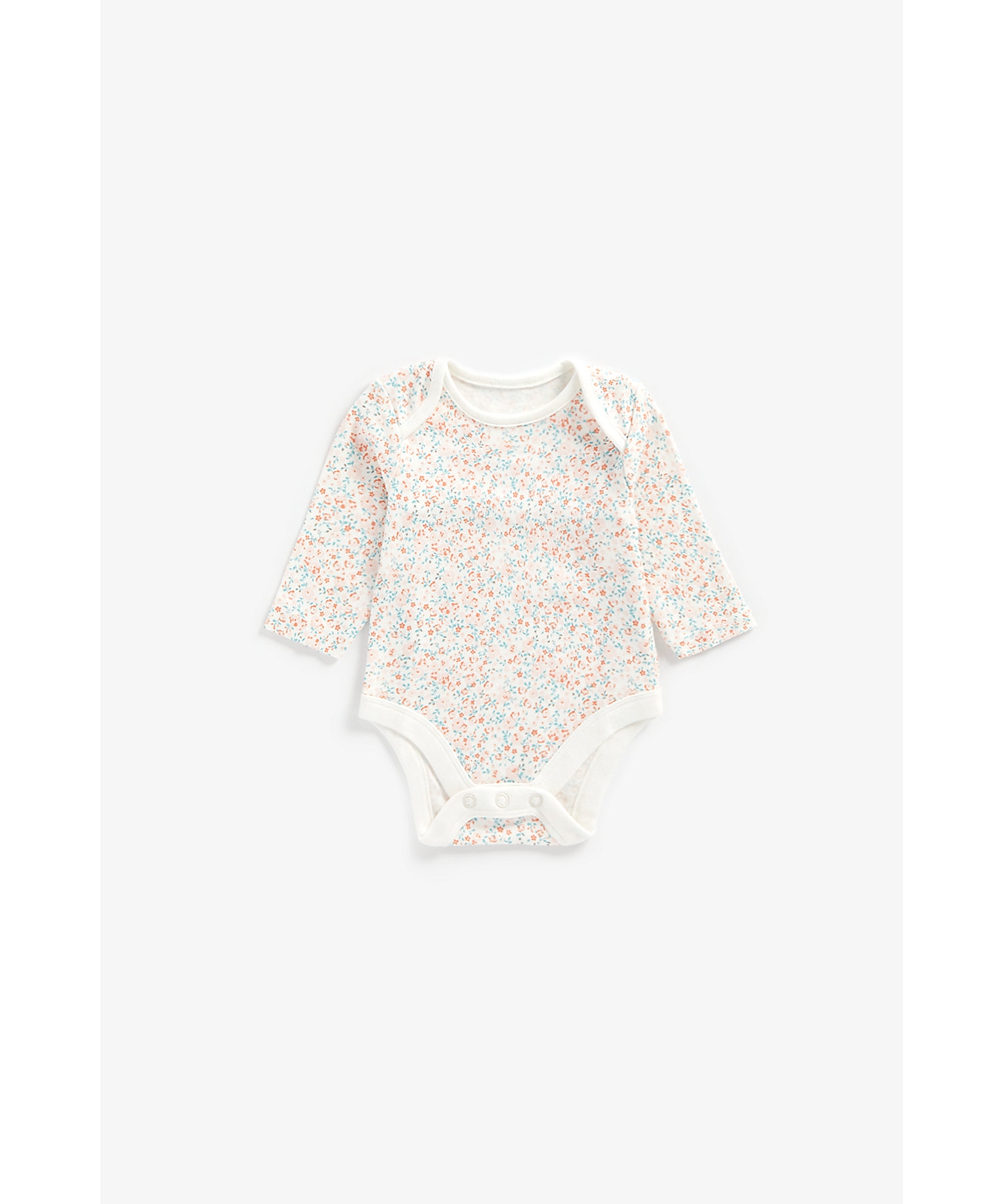 Mothercare | Girls Full Sleeves Bodysuit Horse And Floral Print - Pack Of 5 - Multicolor 4