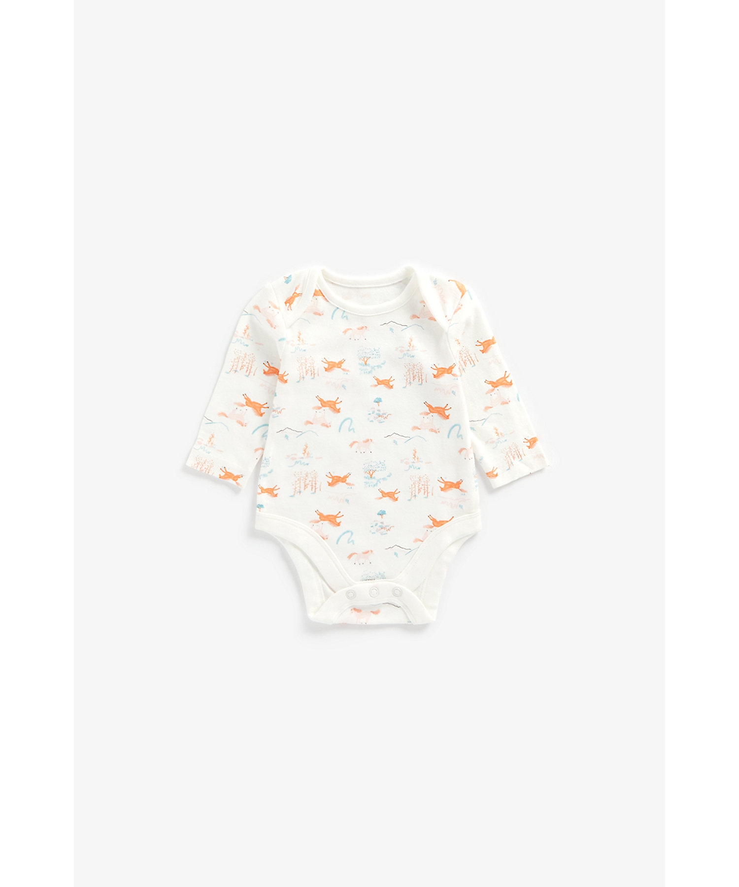 Mothercare | Girls Full Sleeves Bodysuit Horse And Floral Print - Pack Of 5 - Multicolor 6