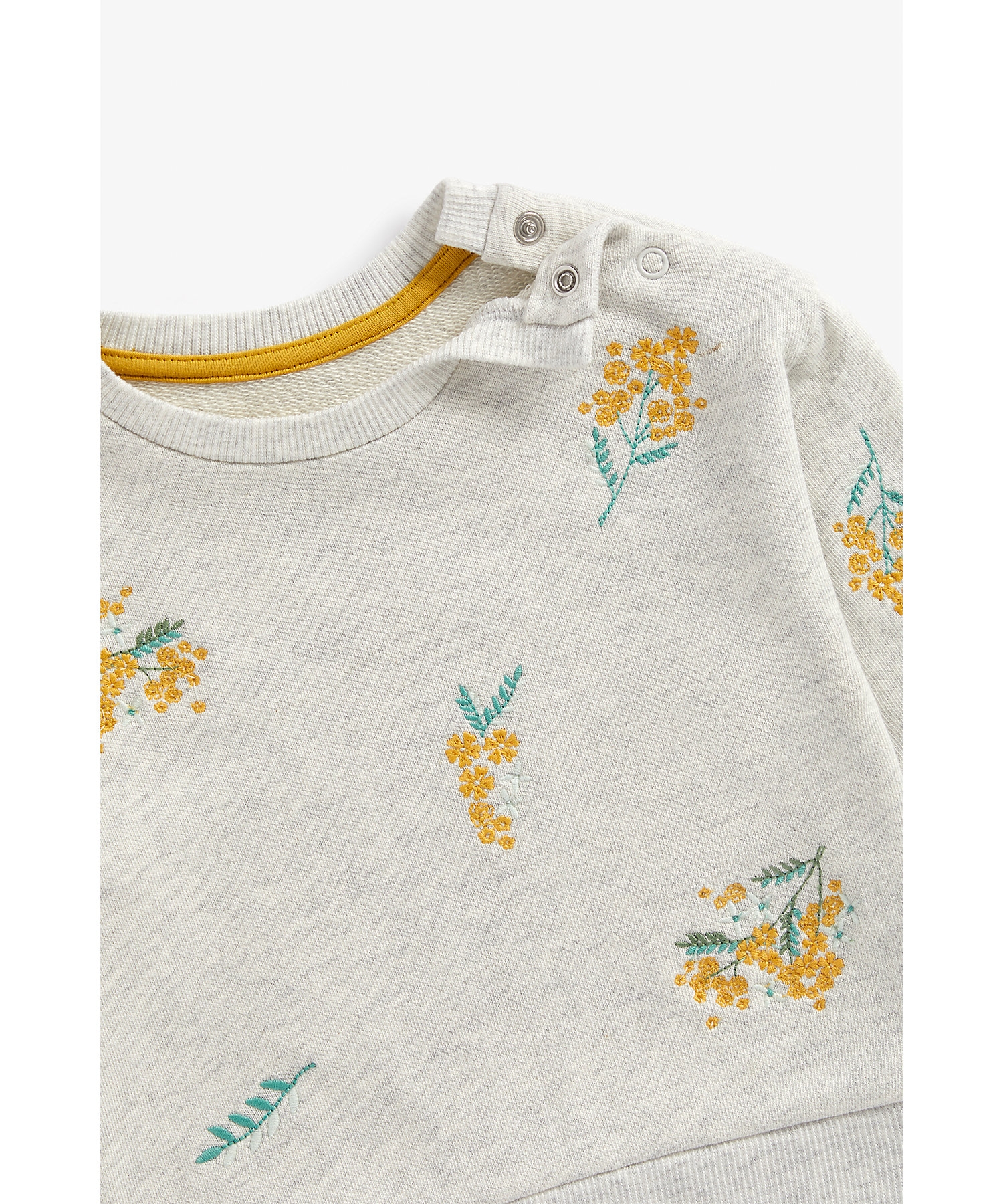 Mothercare | Girls Full Sleeves Sweatshirt Floral Design - Grey 2