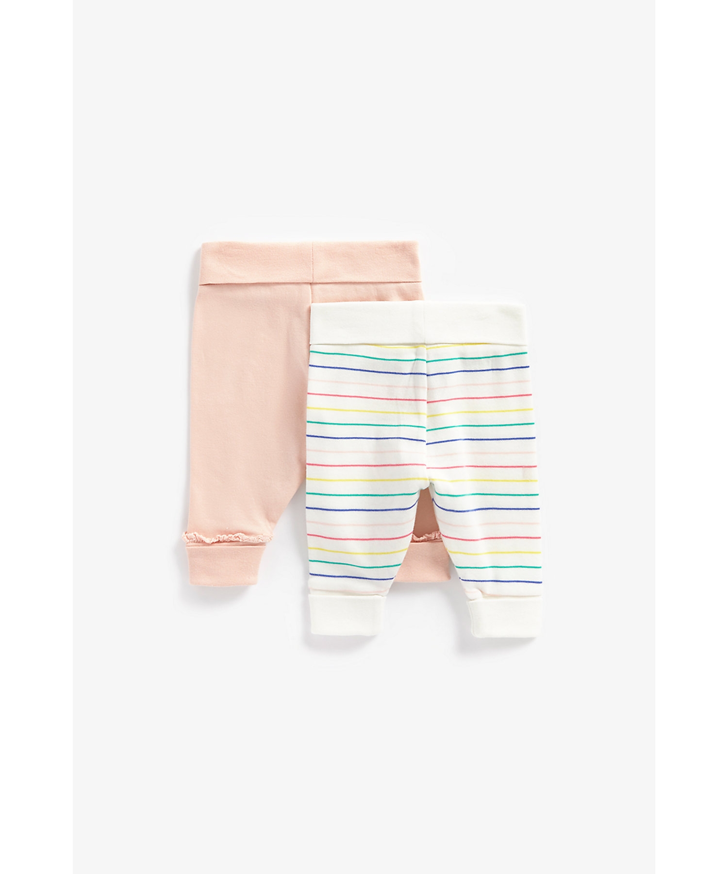 Mothercare | Girls Leggings Striped-Pack of 2-Multicolor 1