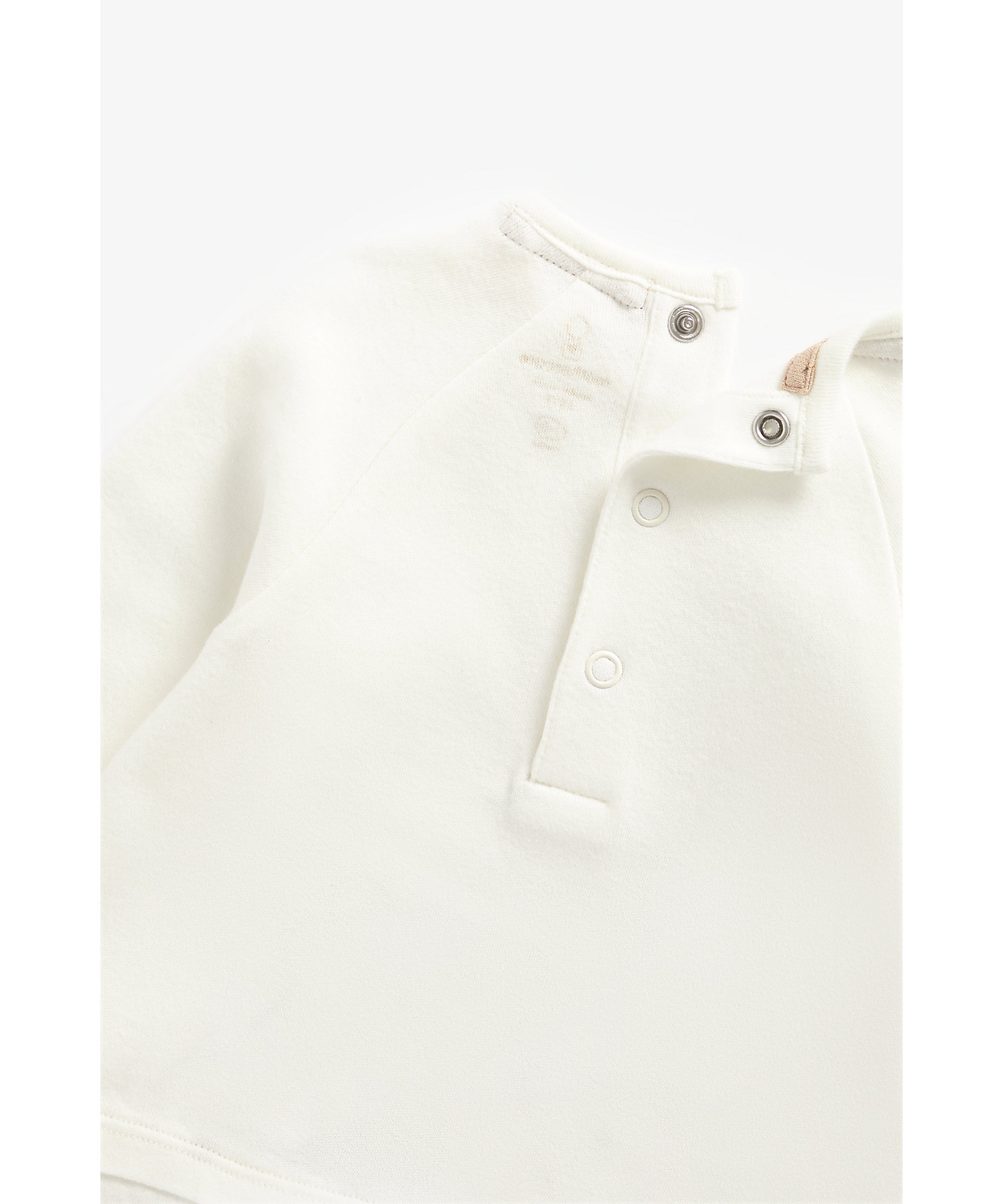 Mothercare | Unisex Full Sleeves Sleepsuits Mock Top and Bottom-White 3
