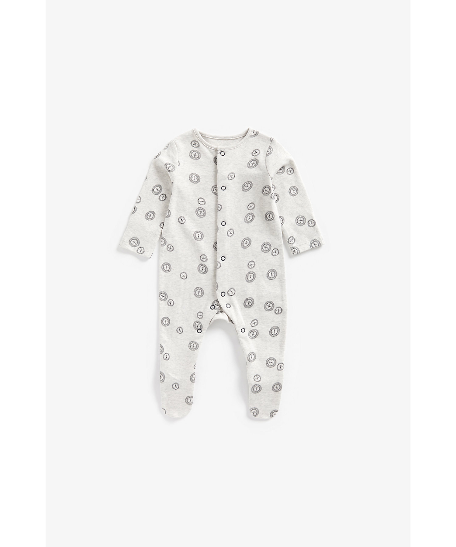 Mothercare | Boys Full Sleeves Sleepsuit Floral Printed -Pack of 3-Multicolor 4