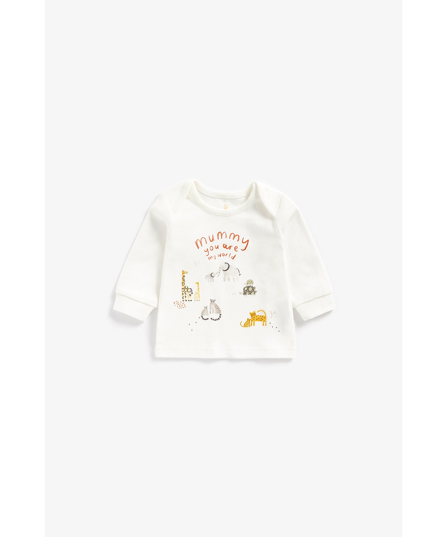 Mothercare | Unisex Full Sleeves Pyjamas Animal Printed-Pack of 2-Cream 2