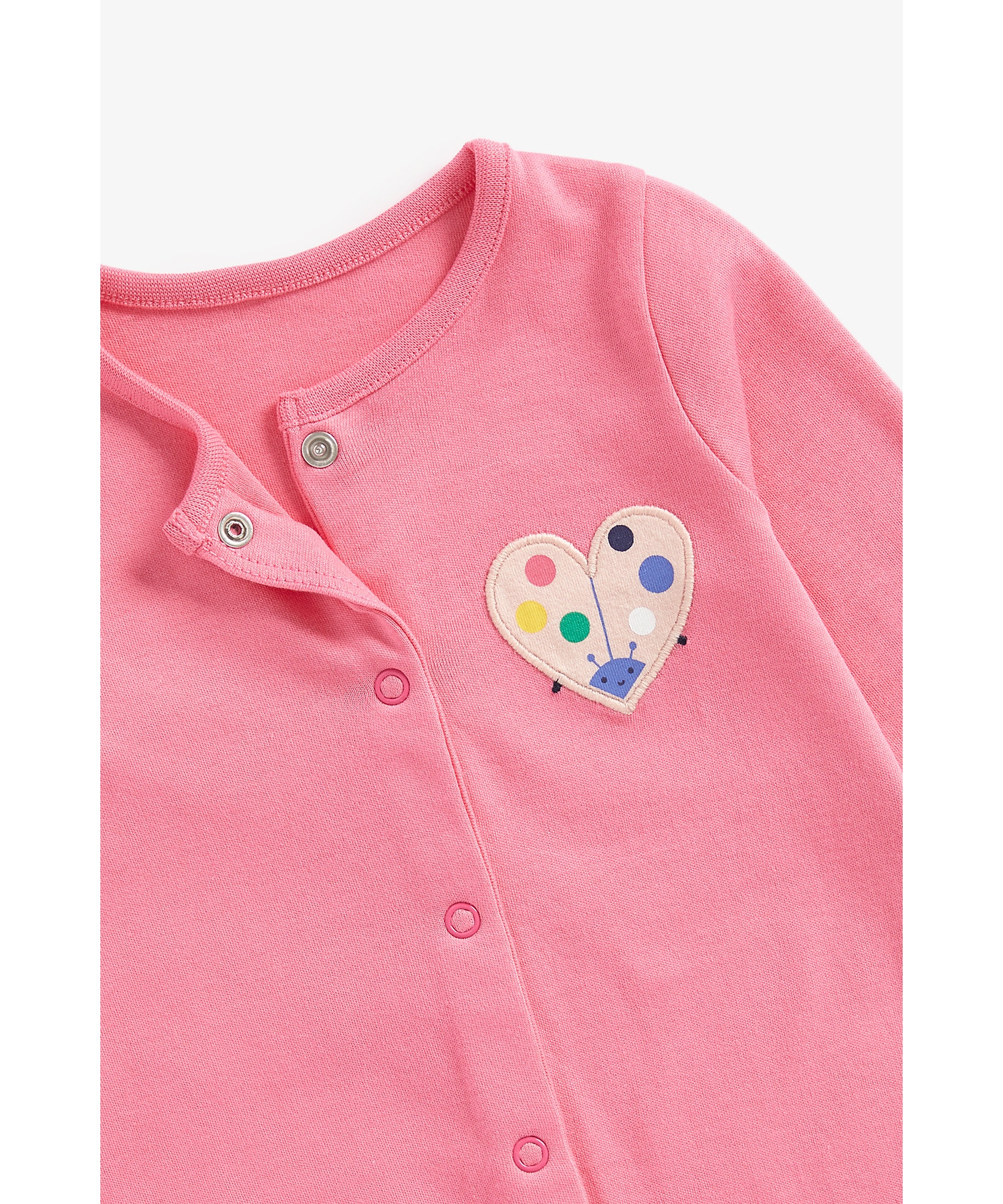 Mothercare | Girls Full Sleeves Romper -Pack of 3-Multicolor 5