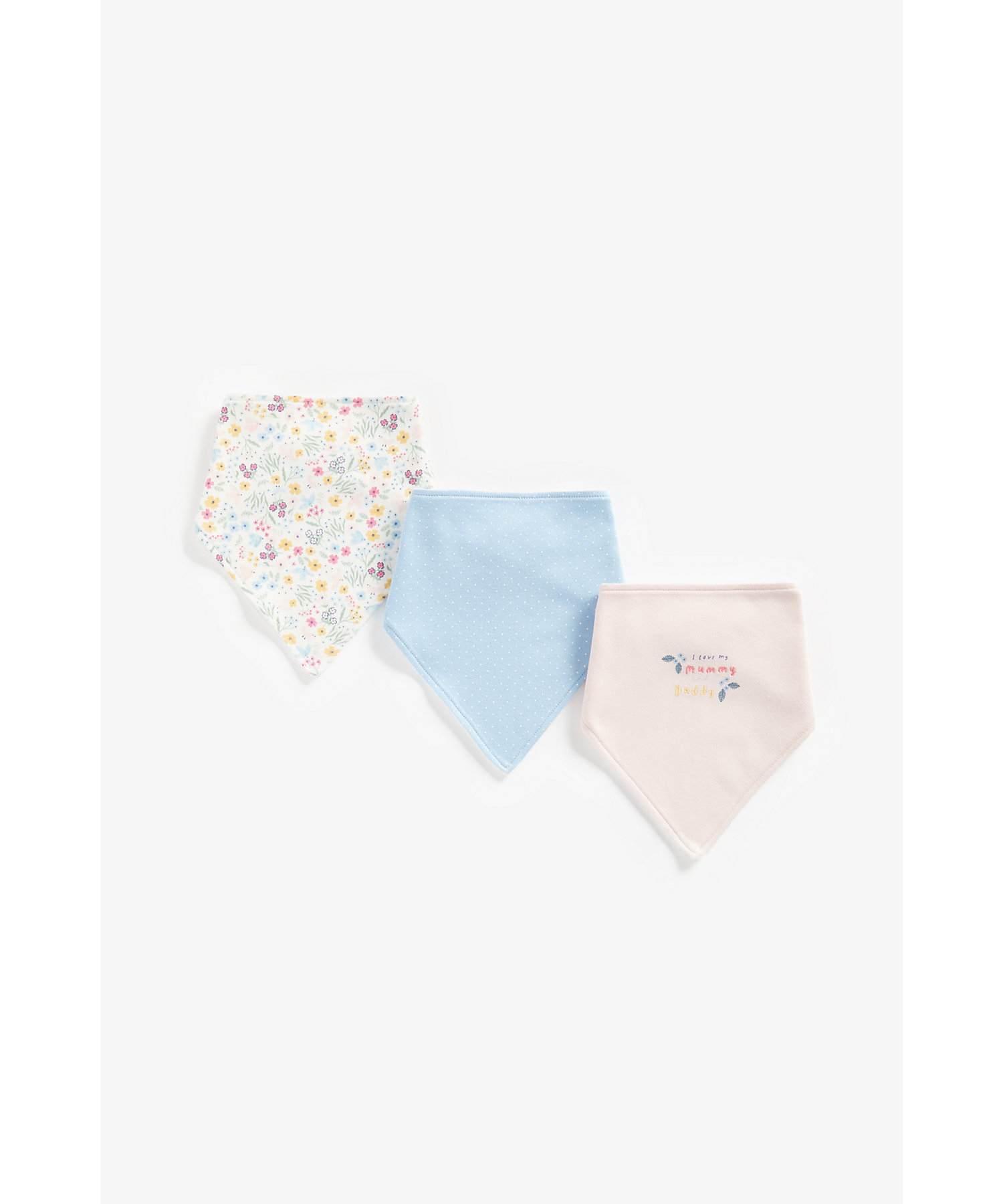 Girls Bibs -Pack of 3-Multicolor