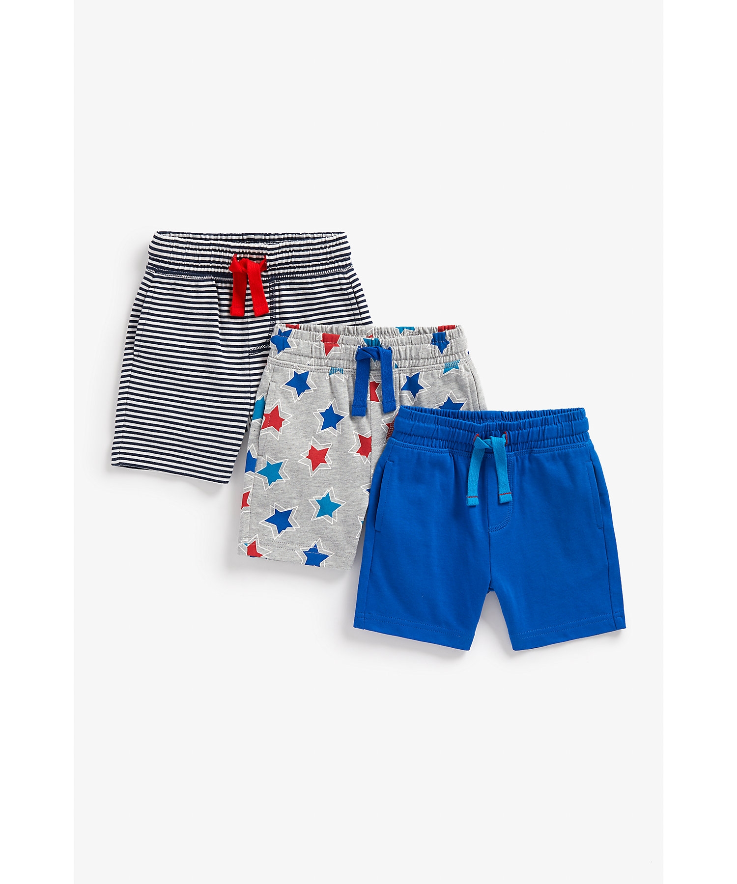Mothercare | Boys Shorts -Pack of 3-Multicolor 0